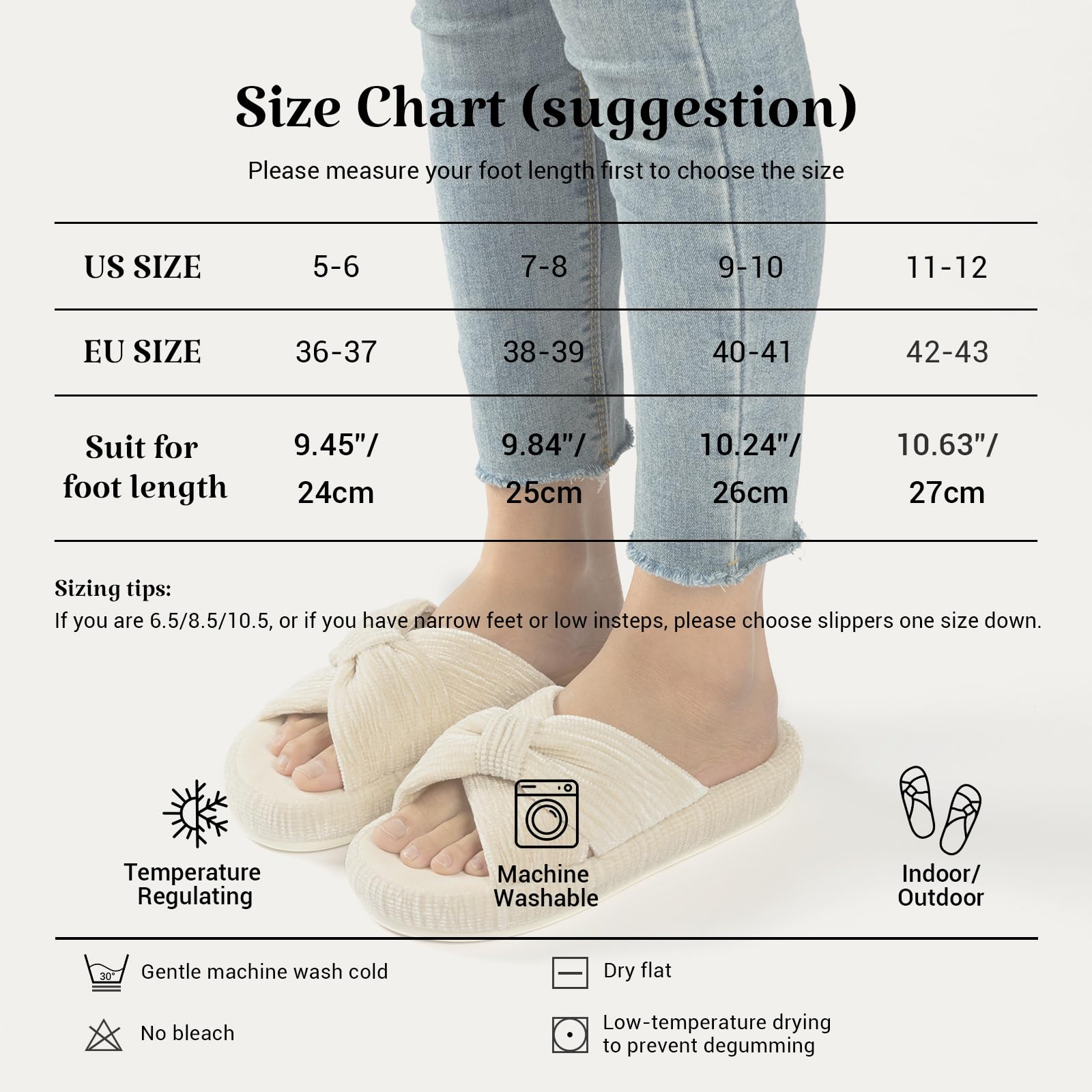Slippers for Women Memory Foam House Bedroom Bow Crossbands Pearlescent Slipper Shoes Comfy Trendy Gift Slippers Beige Size 5 6 5.5