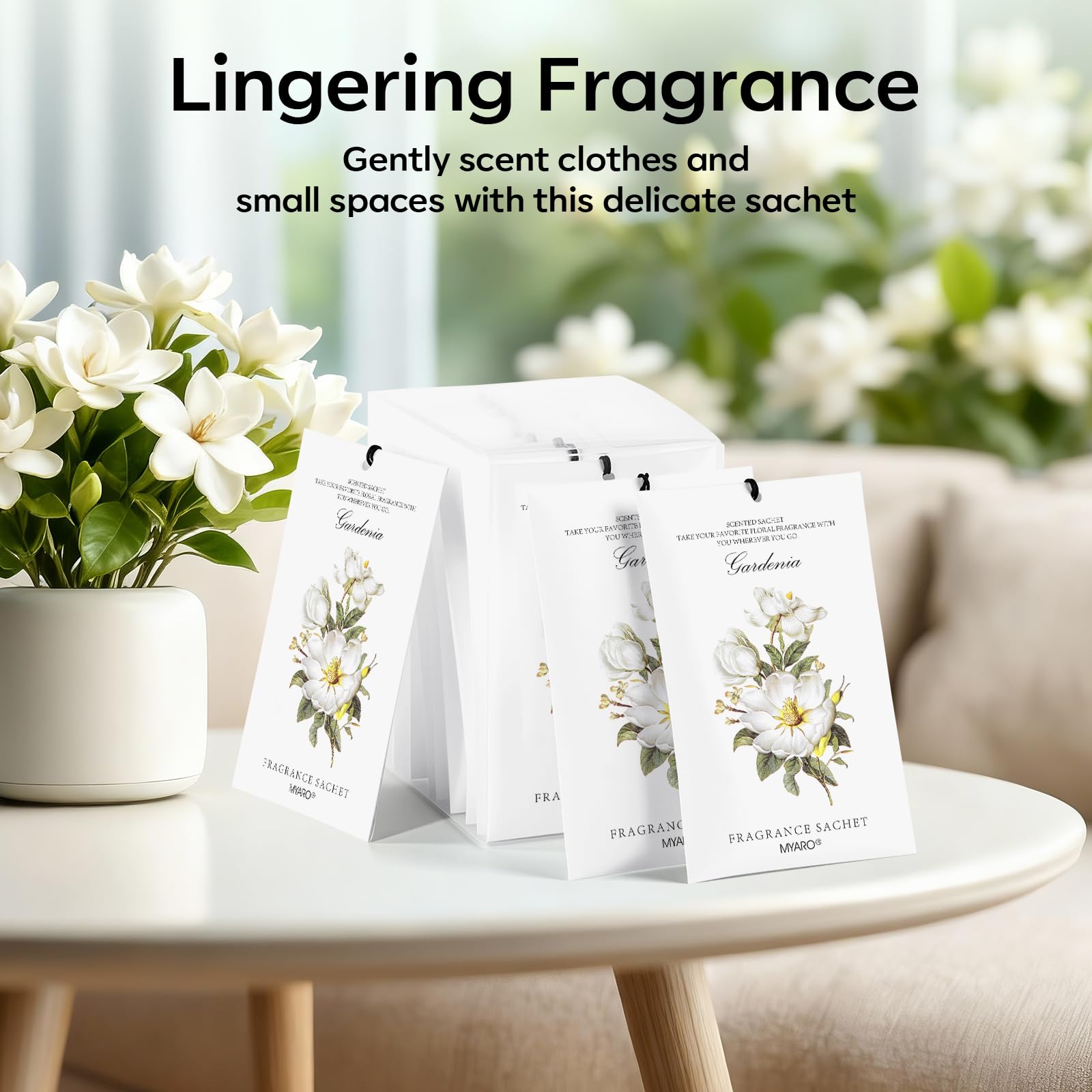 12 Pack Gardenias Scented Sachets (12 Count)
