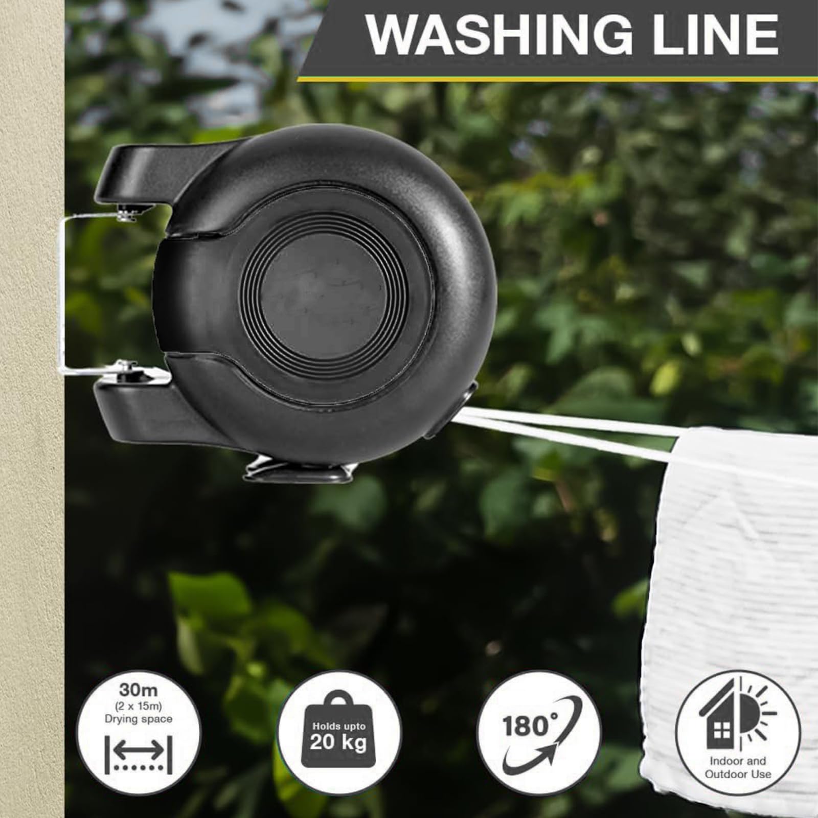 Retractable Double Clothesline (98 Foot)