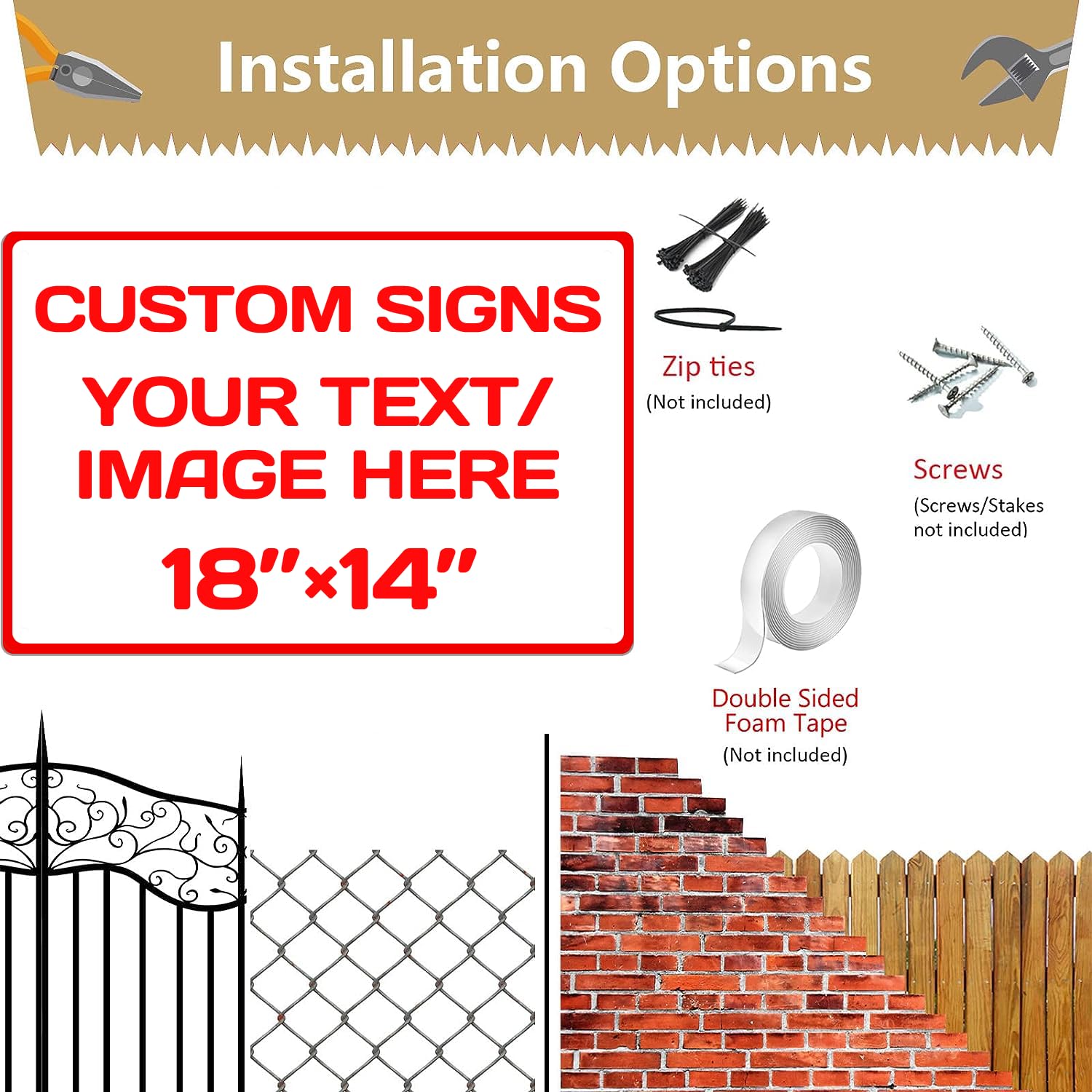 Custom Aluminum Weatherproof Metal Signs
