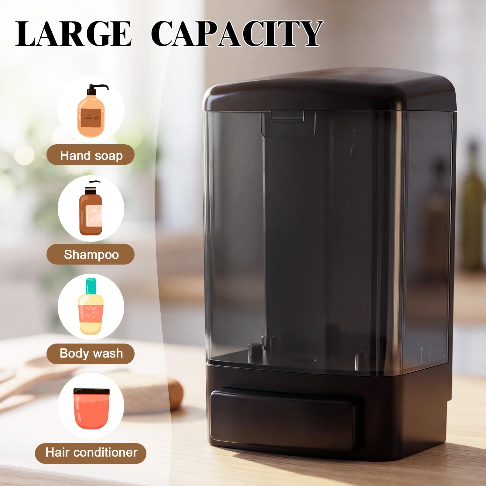 1 Pcs Wall Mounted Soap Dispenser