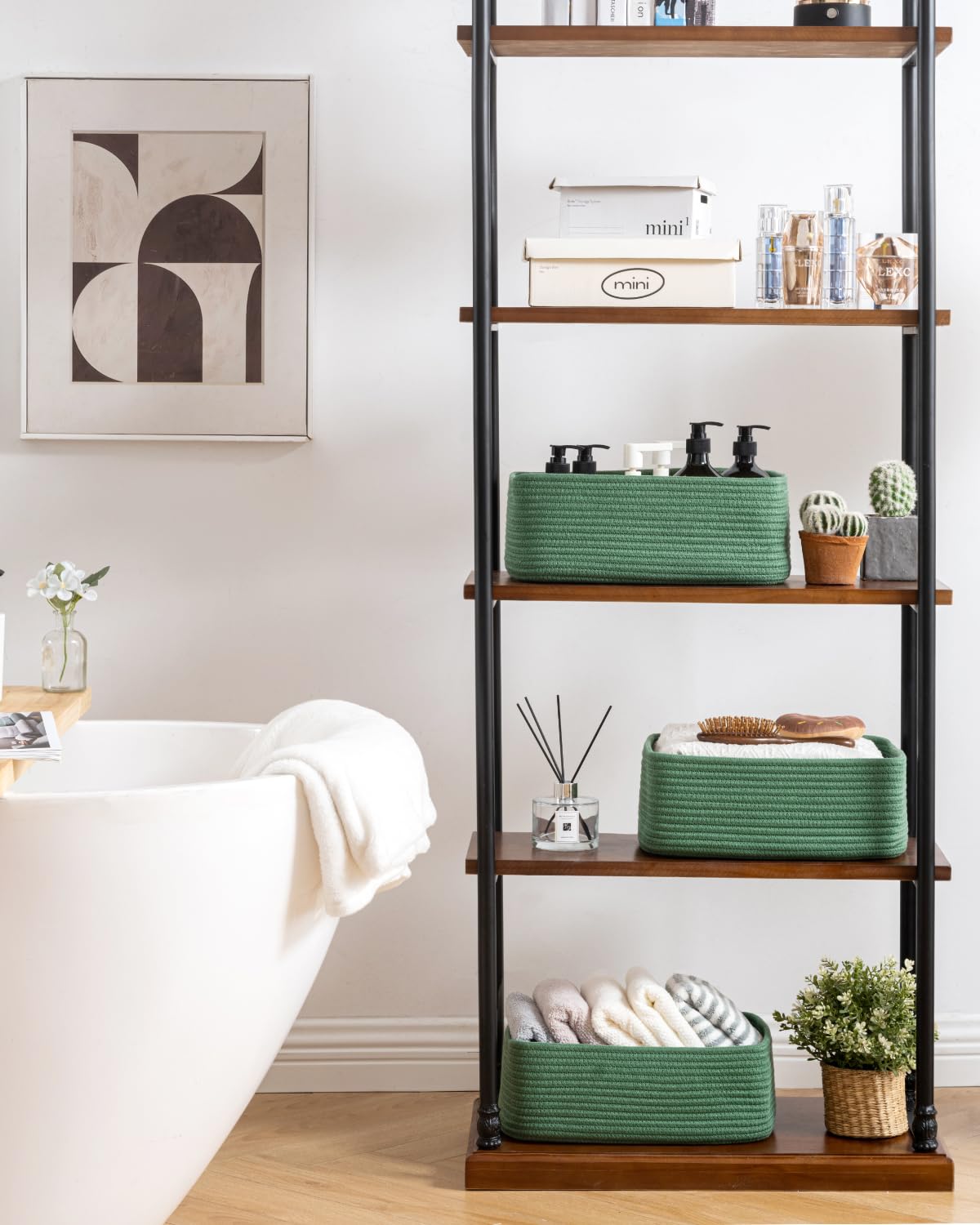 Small Woven Storage Basket for Organizing (3 Count)