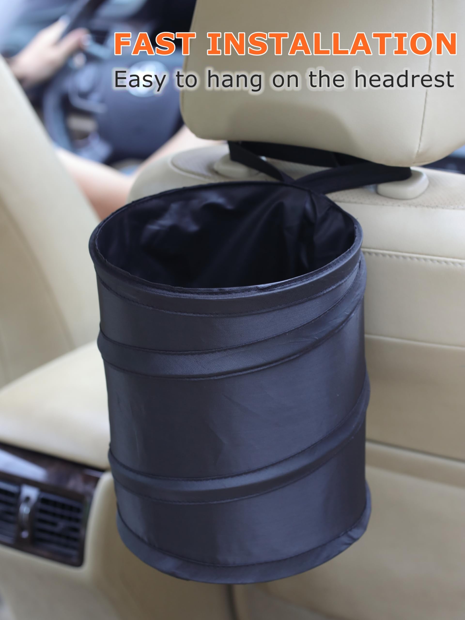2 Gallons New Leakproof Car Trash Can