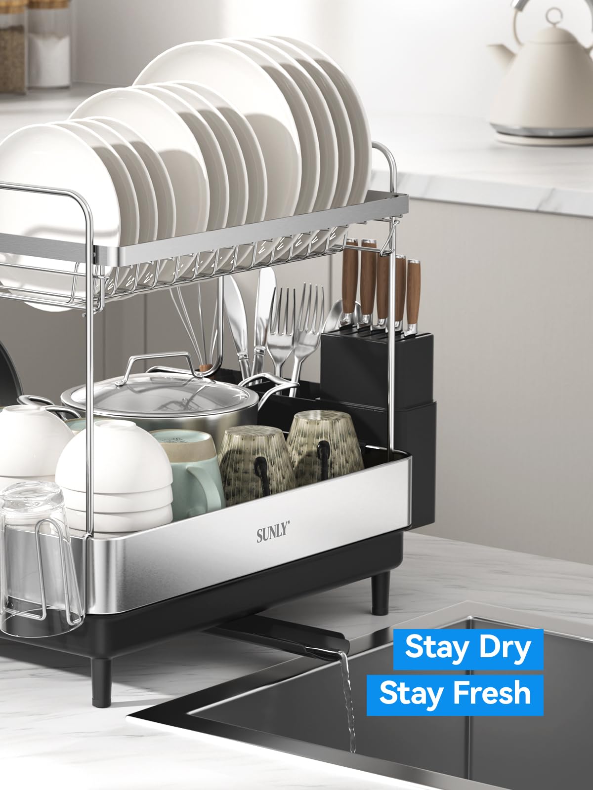 2 Tier Dish Drying Rack