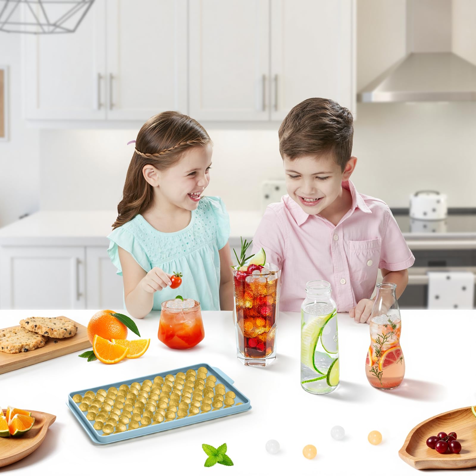 Mini Ice Cube Trays for Freezer with Lid