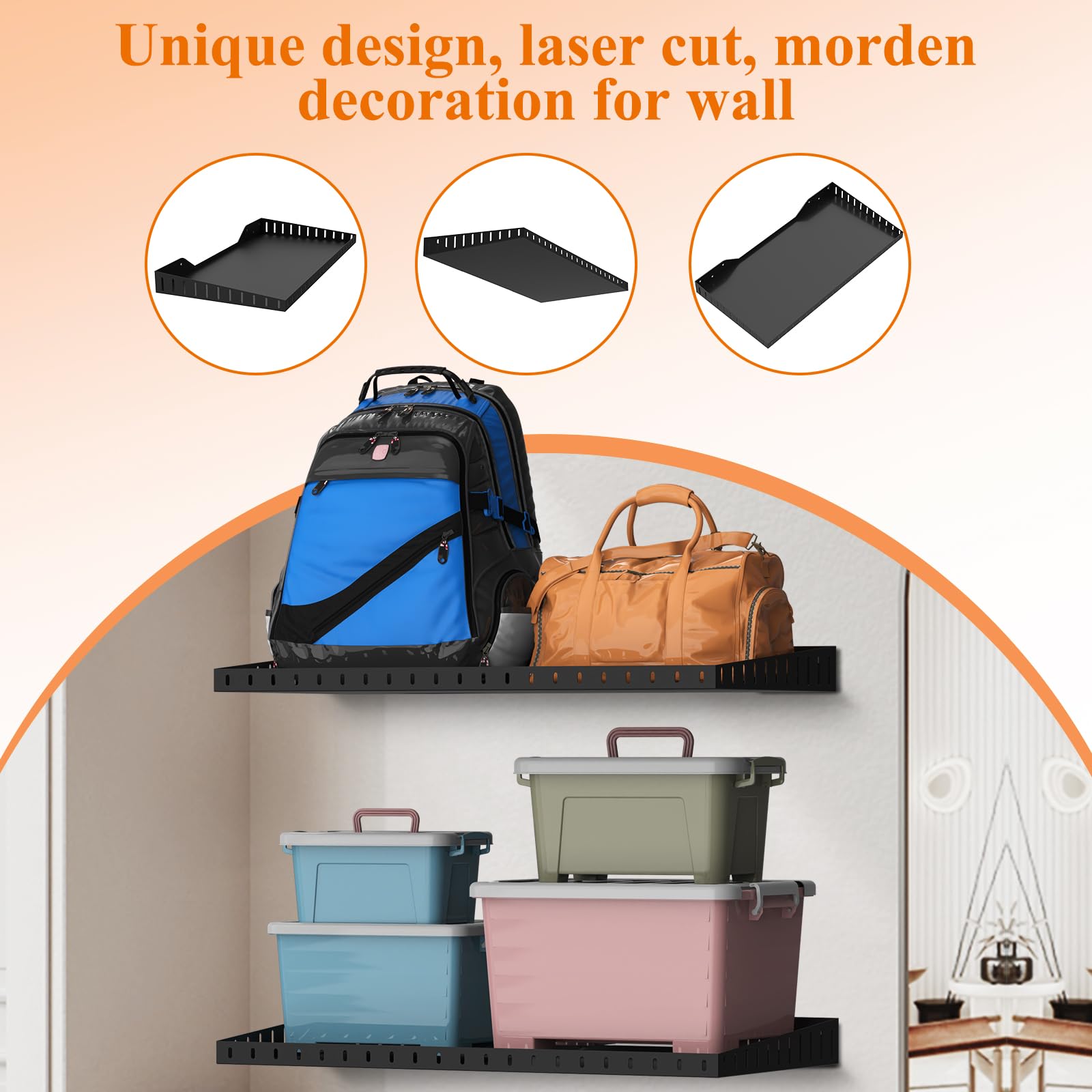 2 Pack Garage Wall Shelf (2 Count)