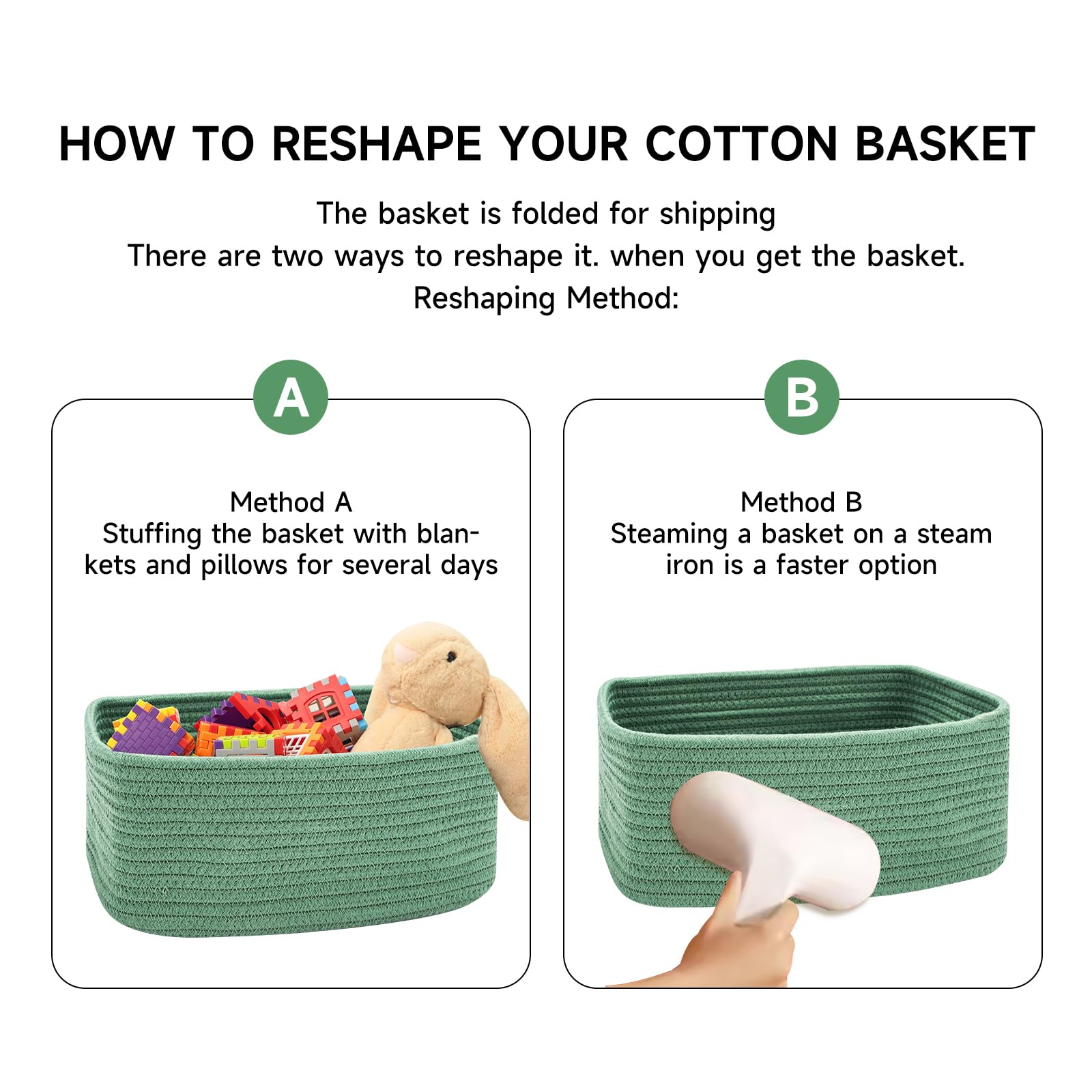 Small Storage Baskets for Organizing (3 Count)