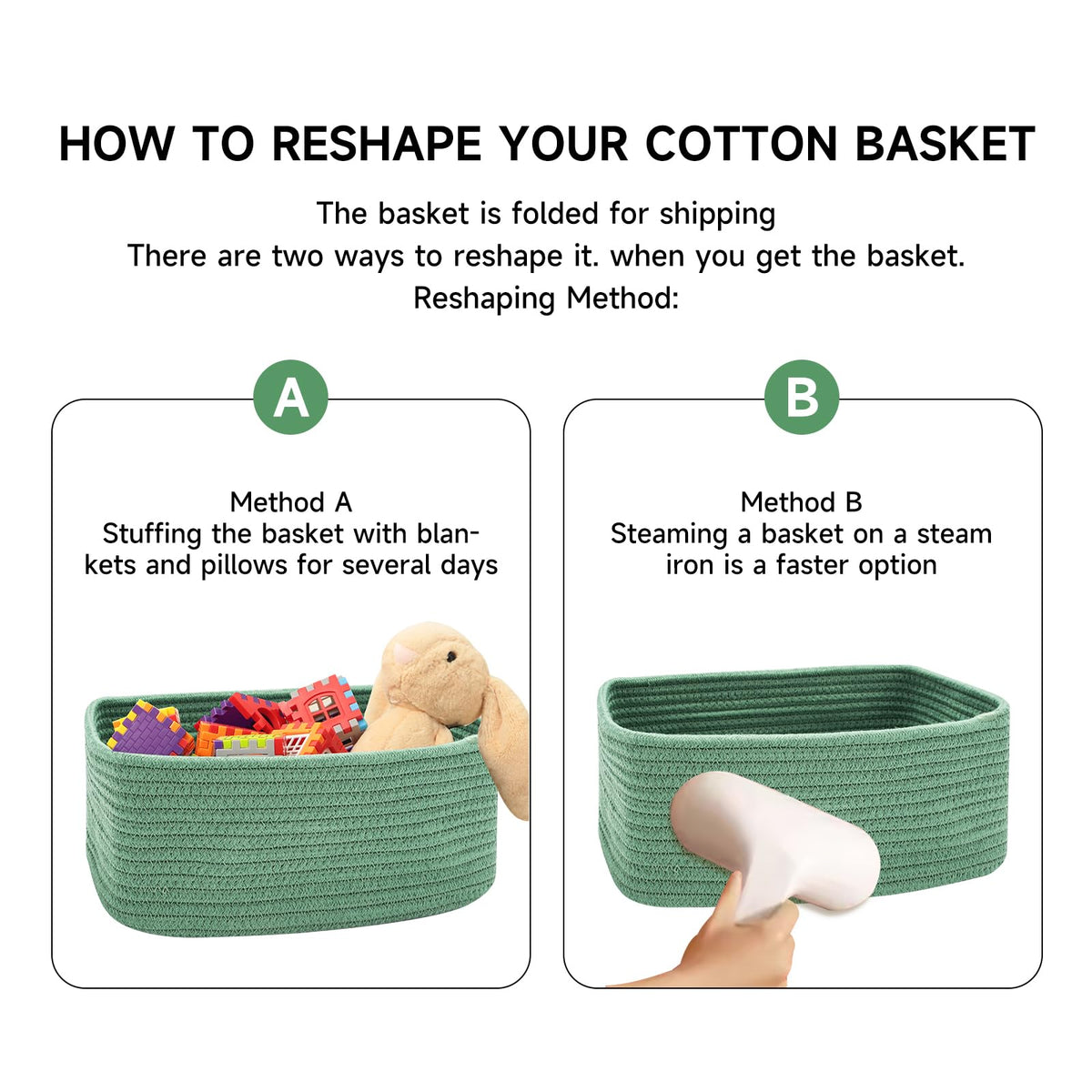 Small Storage Baskets for Organizing (3 Count)
