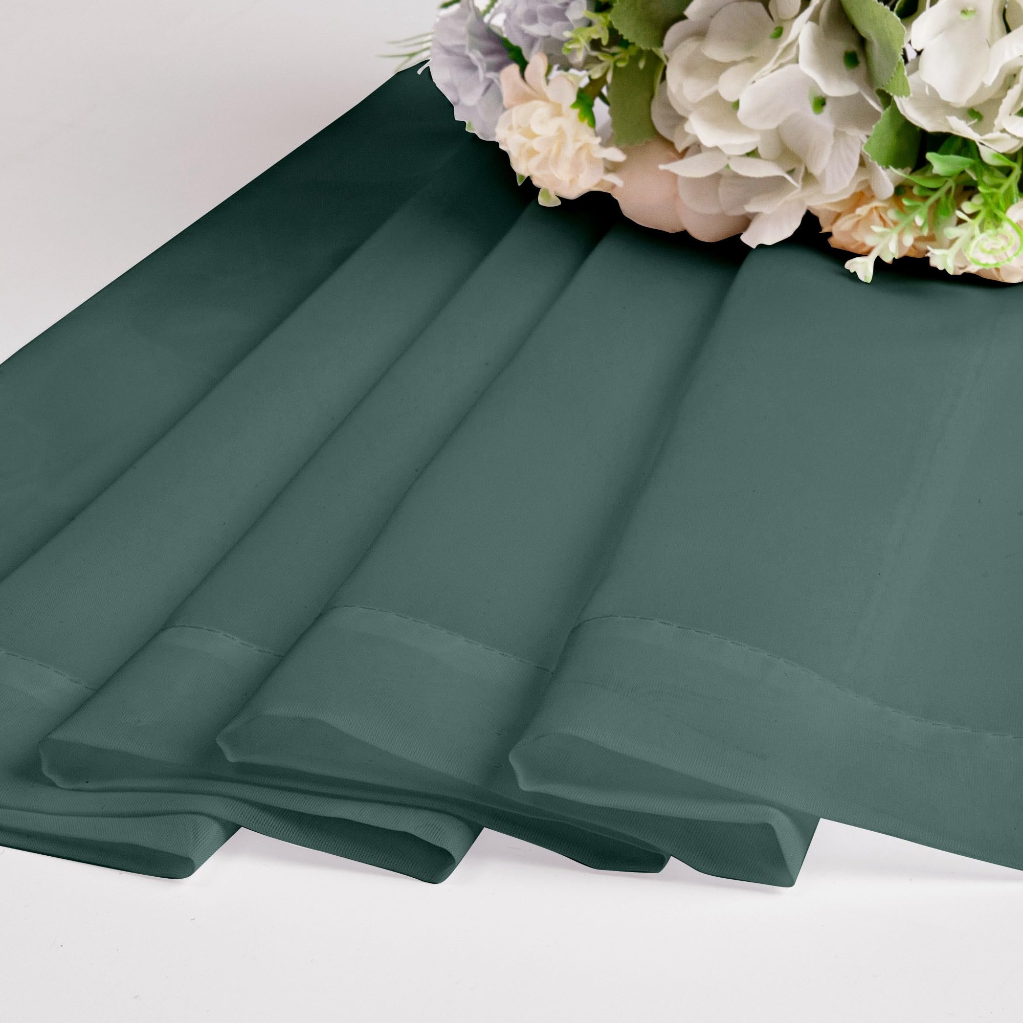 Hunter Green Sheer Valances for Windows (2 Count)