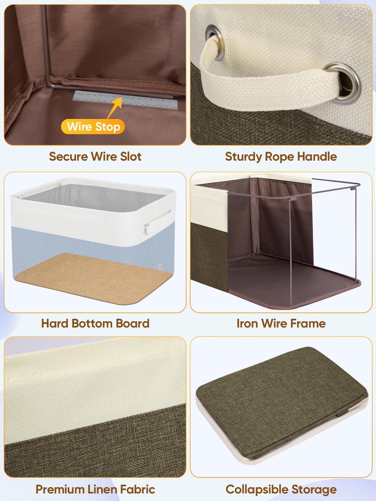 1 Pack Fabric Closet Storage Bins for Shelves