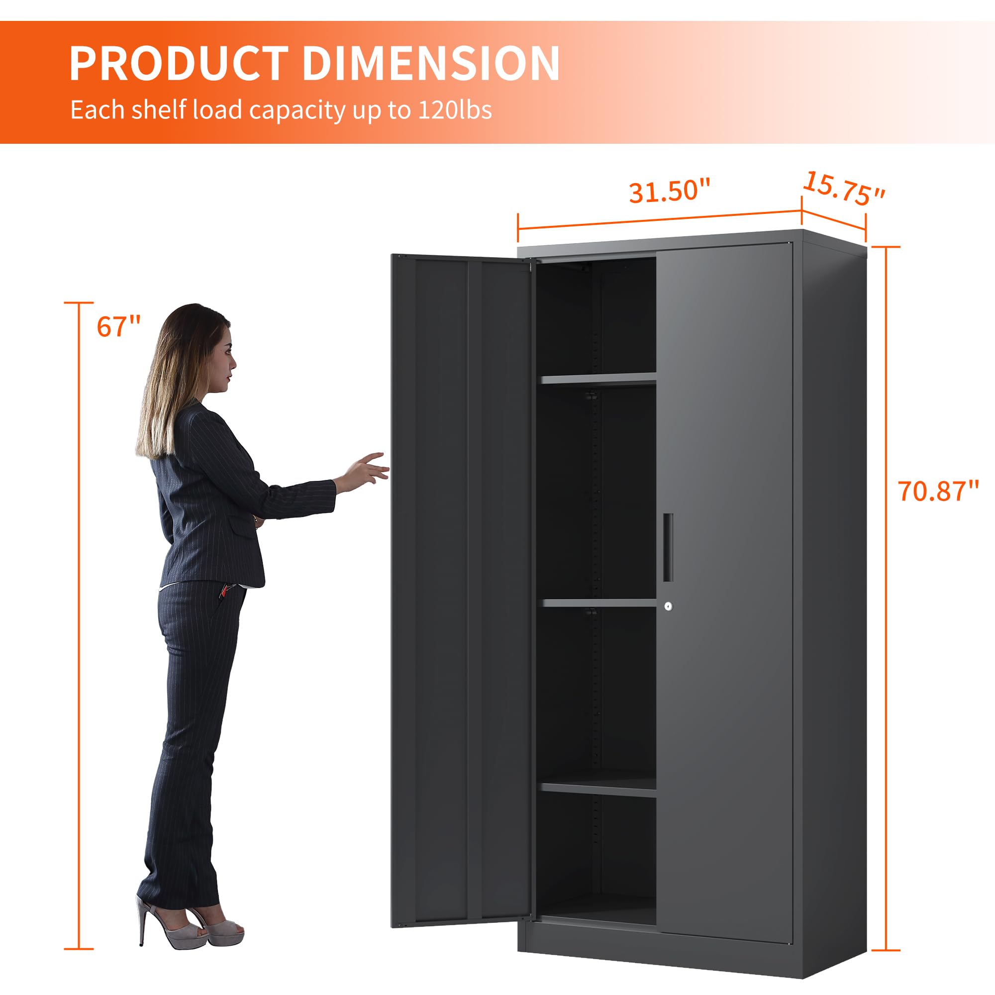 Metal Storage Cabinet for Garage