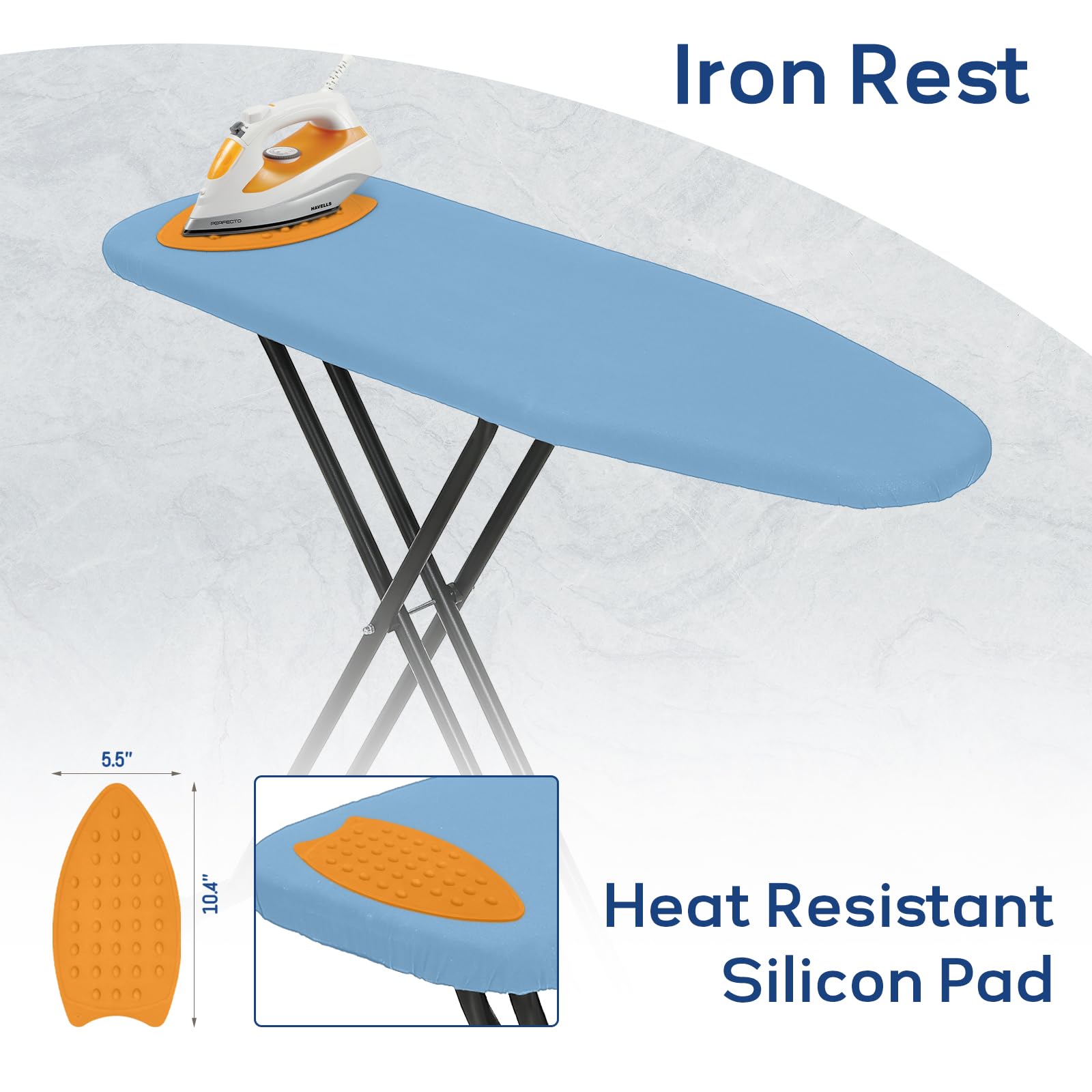 Compact Full Size Ironing Board 43x13 Blue