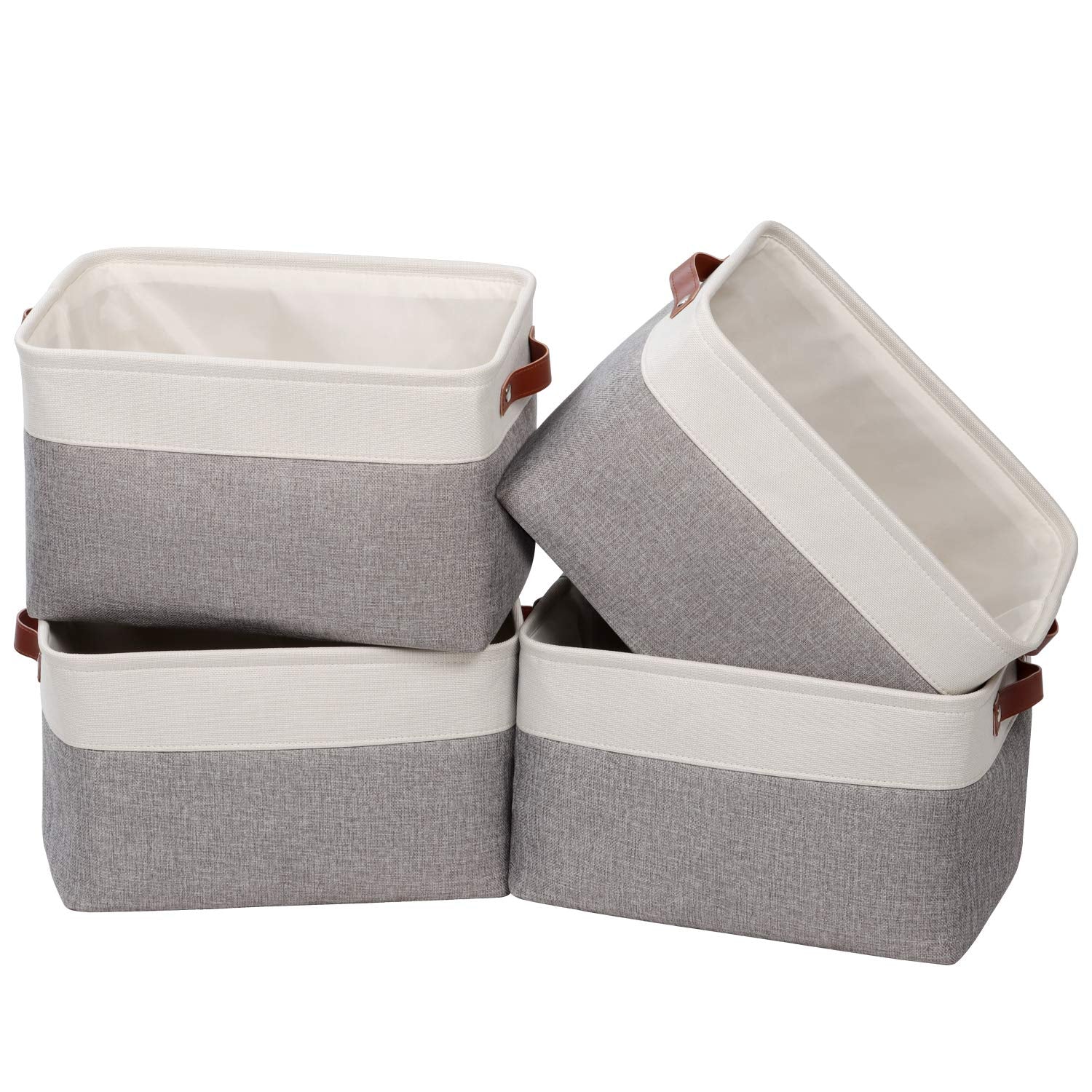 Fabric Storage Baskets for Shelves (4 Count)