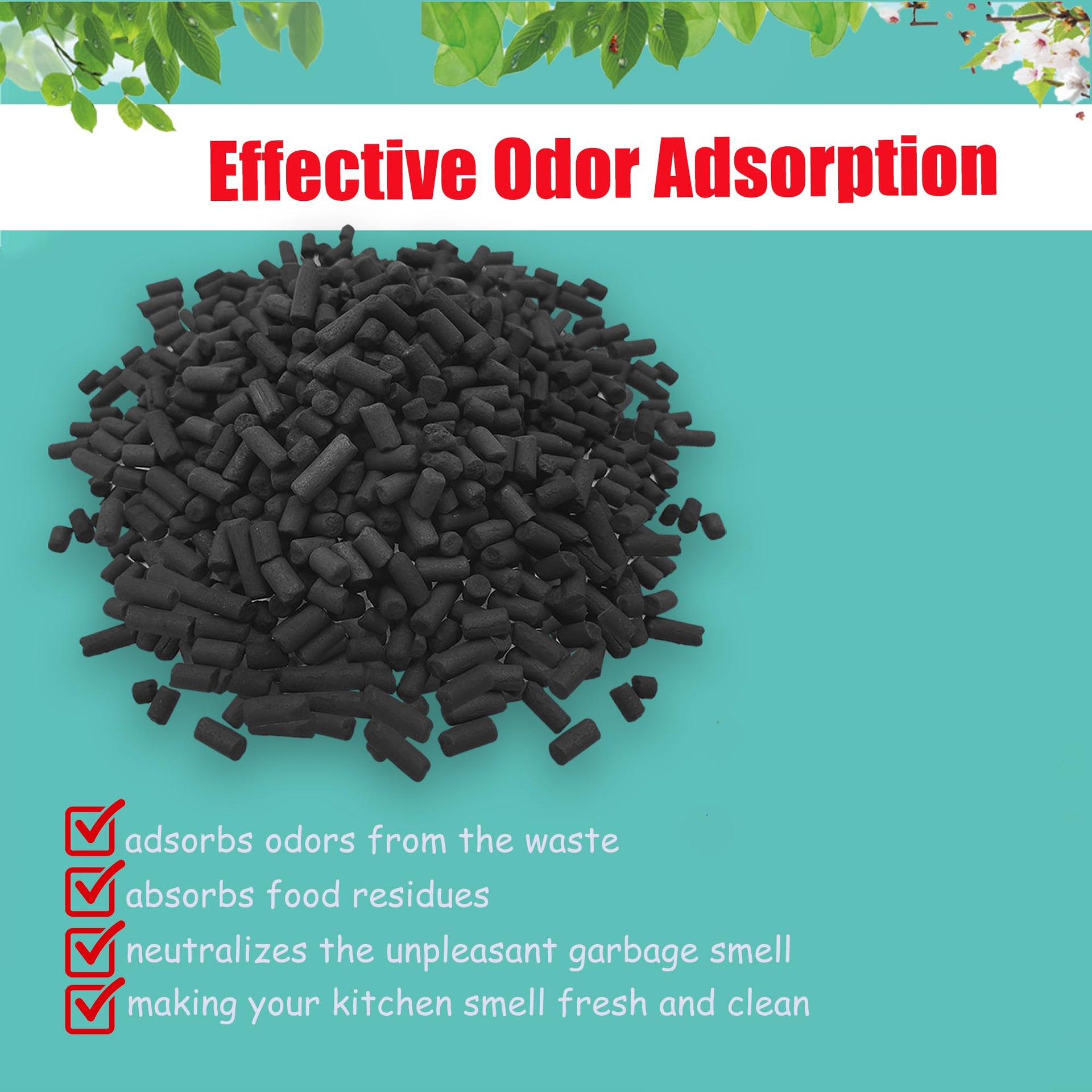 1.55 Pounds Activated Carbon Refills for Smart Waste Composter