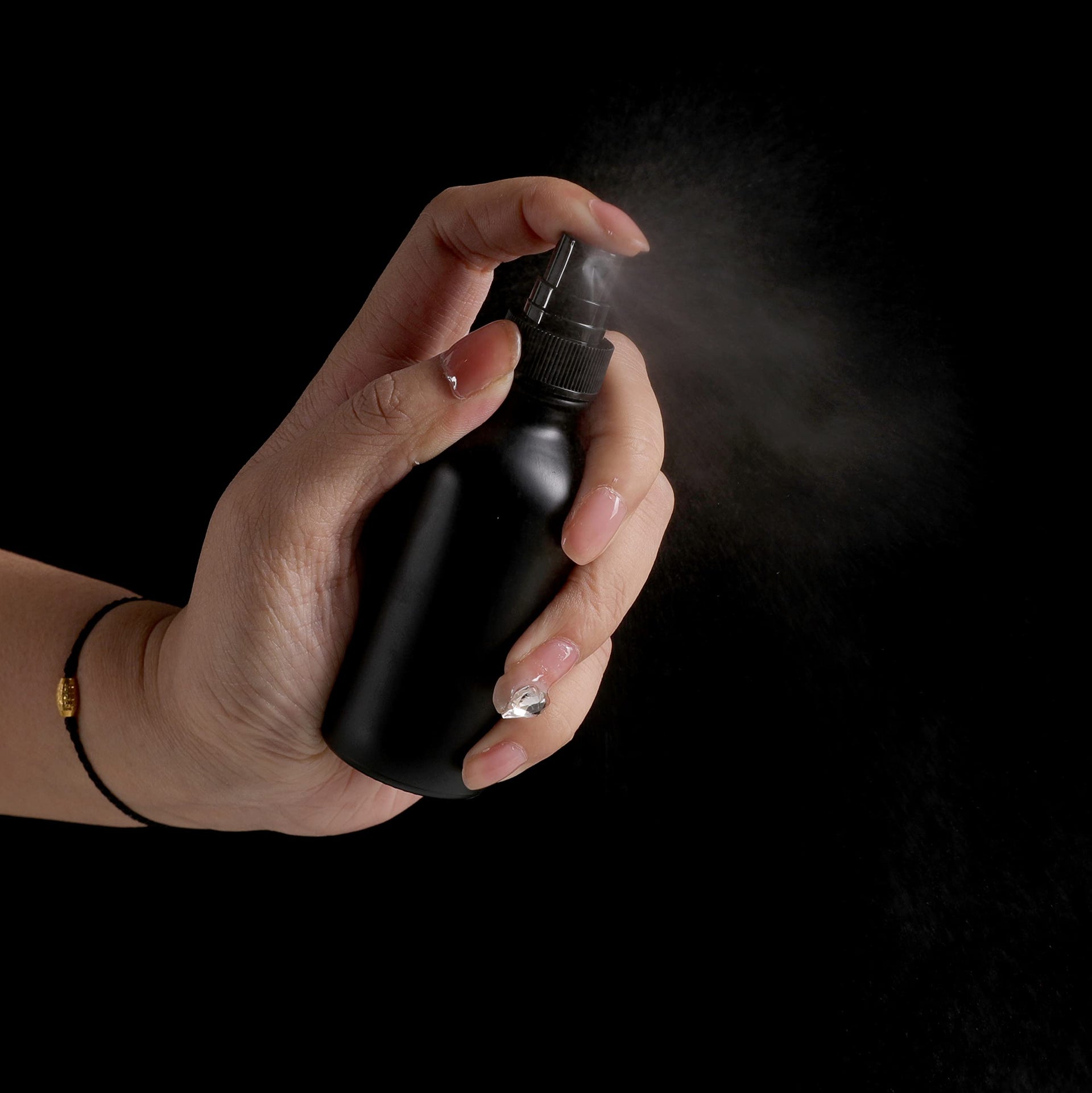 Frosted Black Glass Small Spray Bottle 2 oz 24 Packs (24 Count)