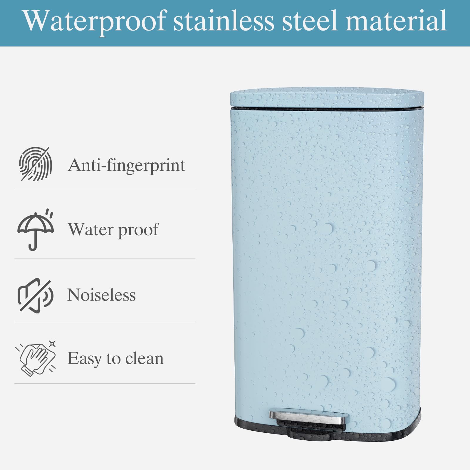 8 Gallon 30L Step Kitchen Trash Can
