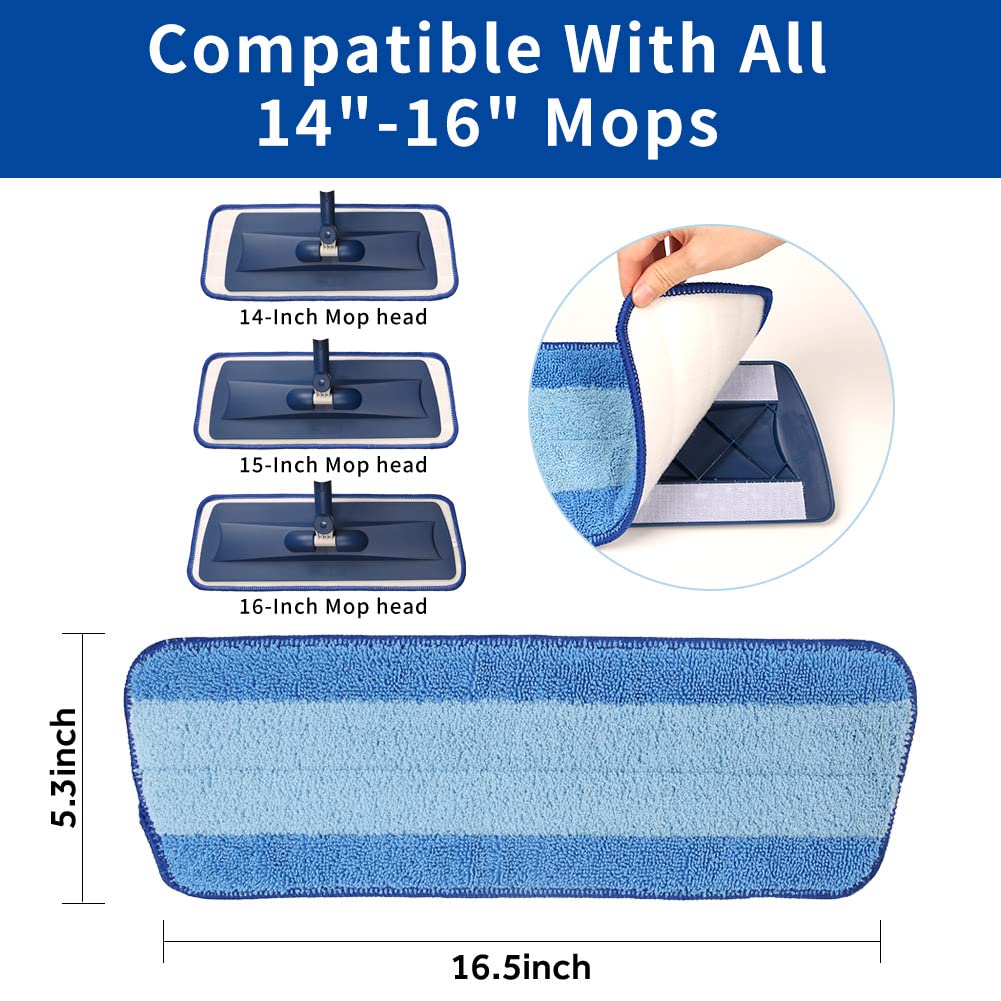 16.5" Microfiber Mop Pads Refills (3 Count)