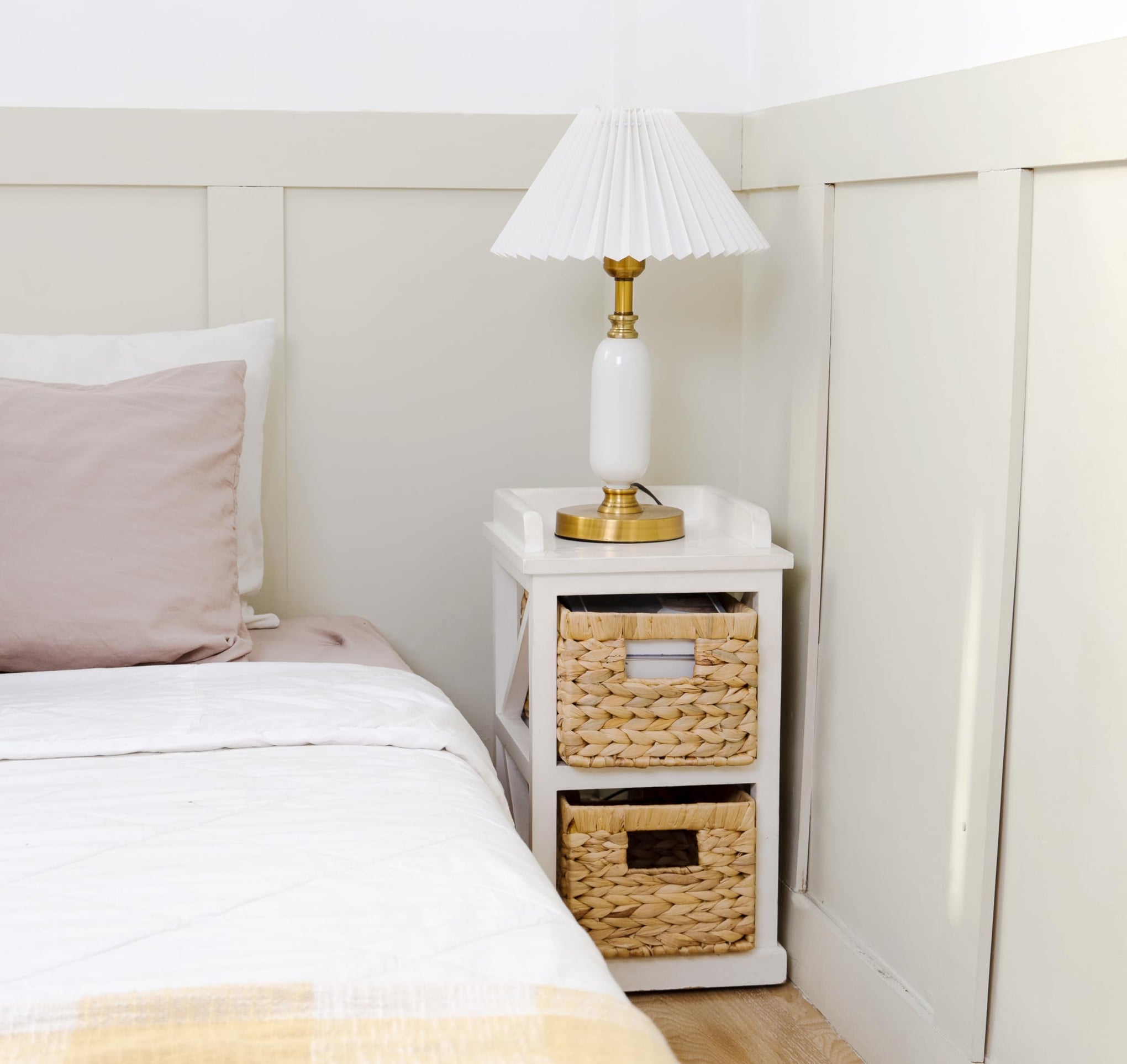 Set of 3 Rectangular Wicker Storage Baskets for Shelves (3 Count)