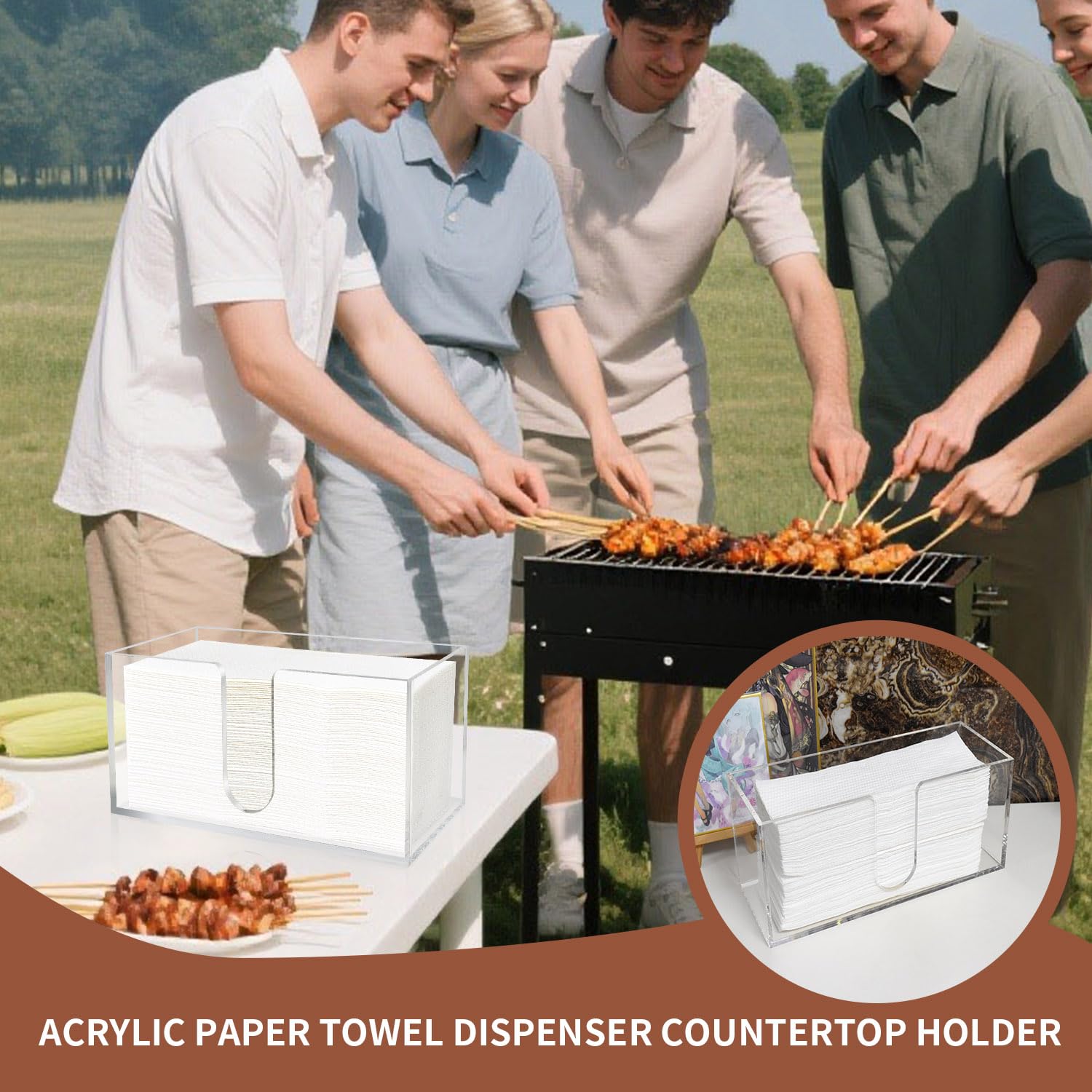 Acrylic Paper Towel Holder (2 Count)