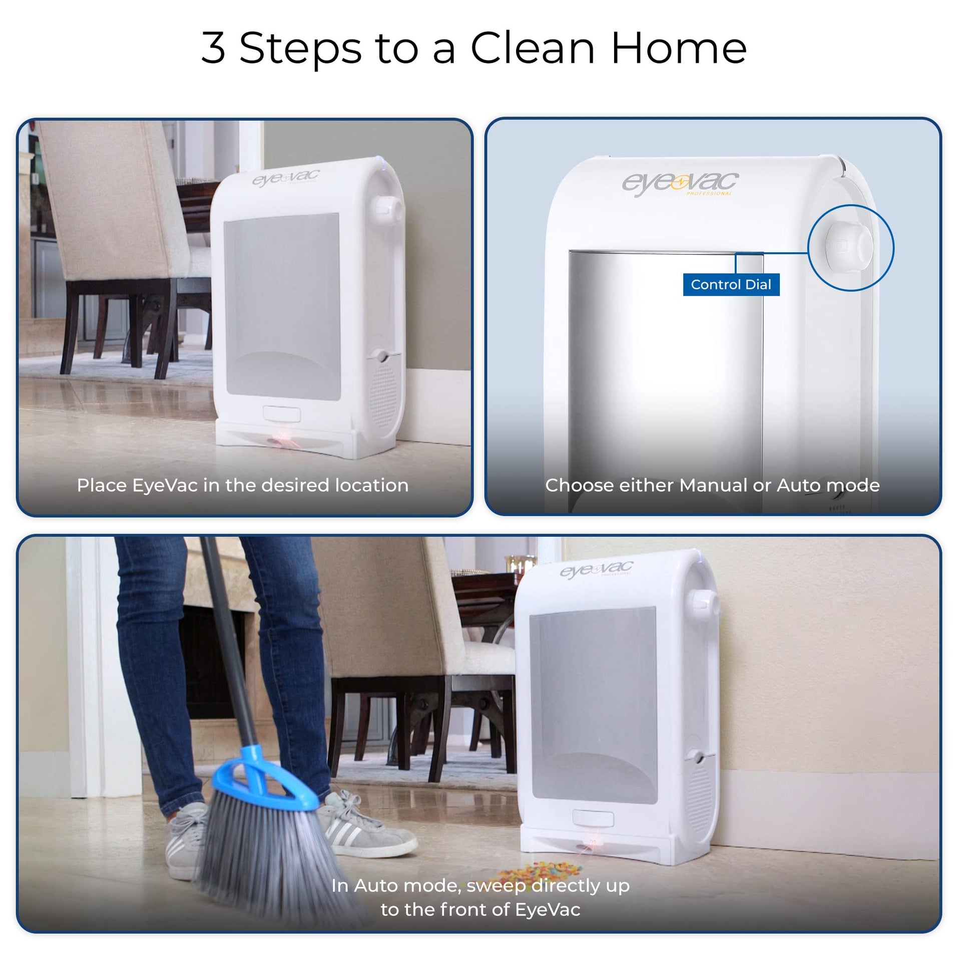 EyeVac Pro Touchless Vacuum Automatic Dustpan