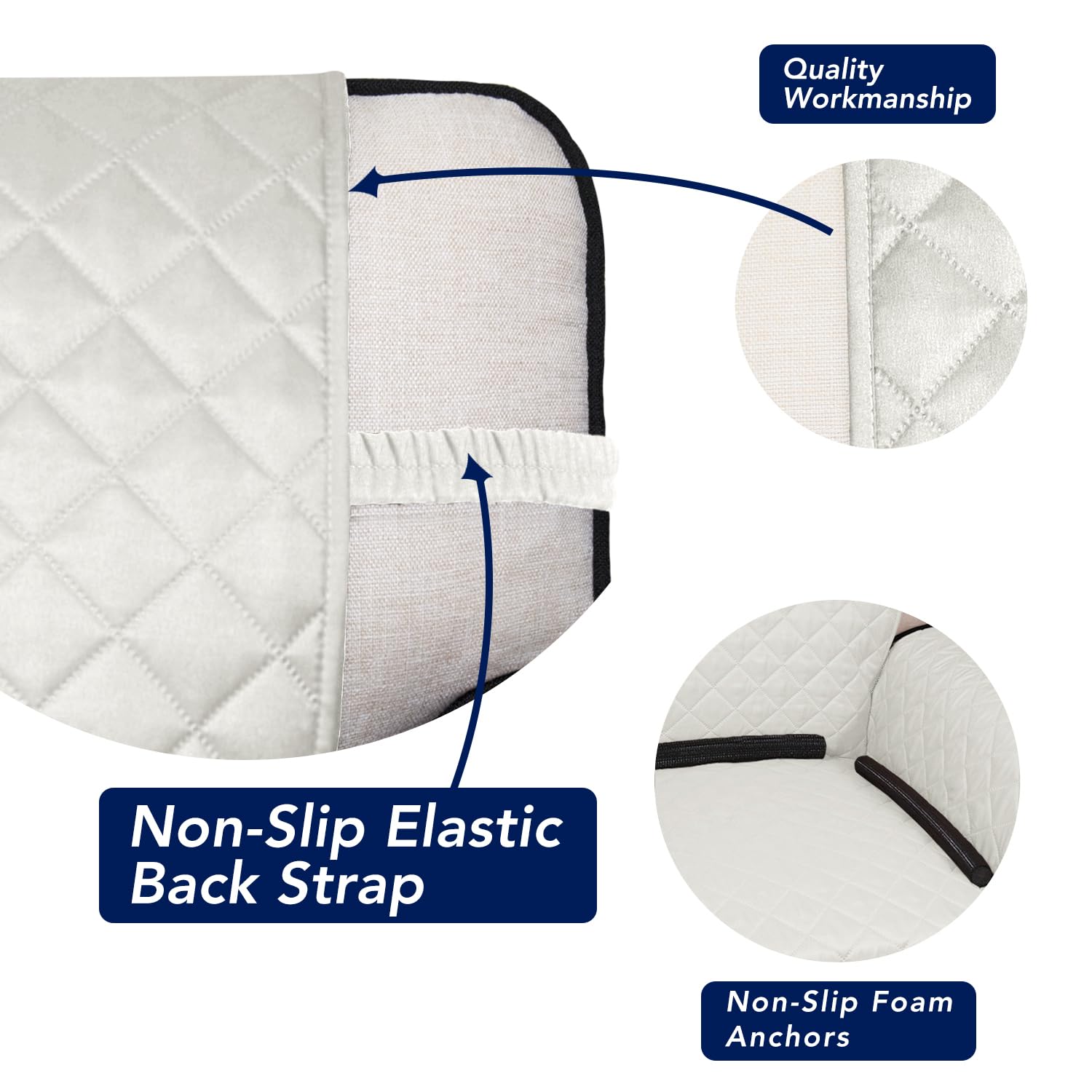 Reversible Quilted Couch Covers for Dogs Sofa Cover 4 Seater 88"