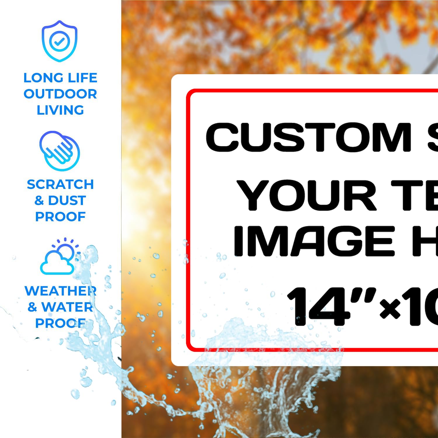 Personalized Aluminum Weatherproof Metal Signs