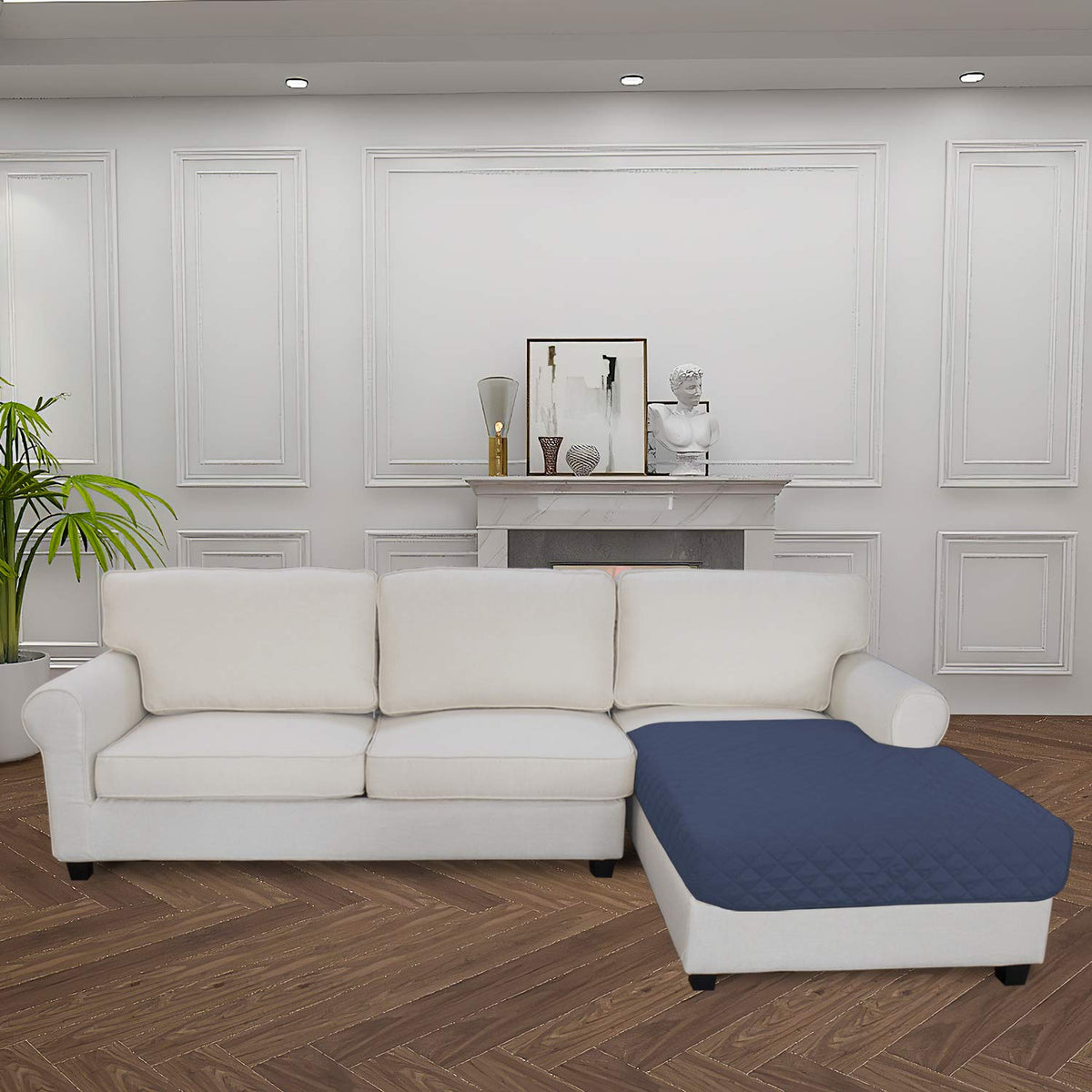 Sectional Couch Covers for Dogs L Shape Sofa Cover Reversible Sofa Slipcover Chaise Lounge Cover Furniture Protector Cover for Pets Dog Cat