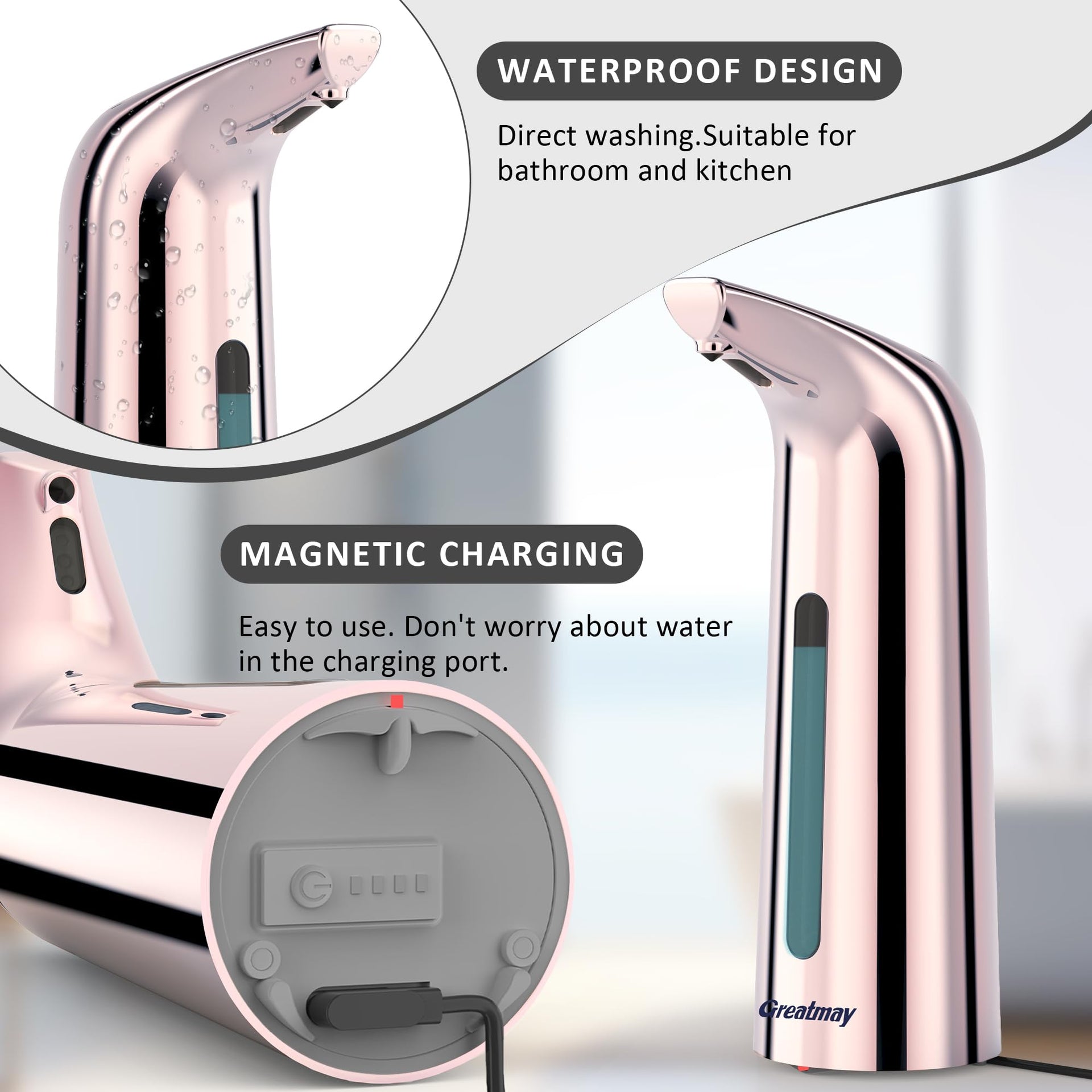 Touchless Automatic Soap Dispenser 400ml Rechargeable
