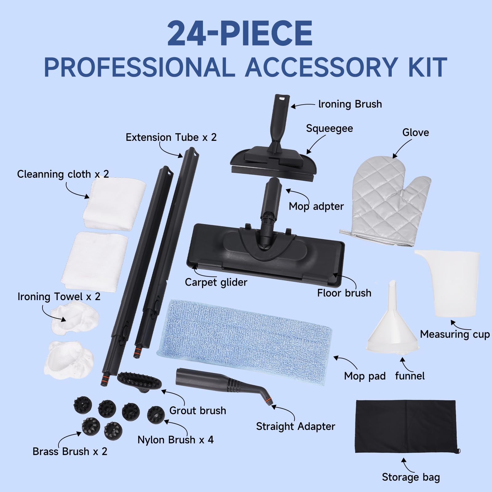 Steam Cleaner for Home (24 Count)