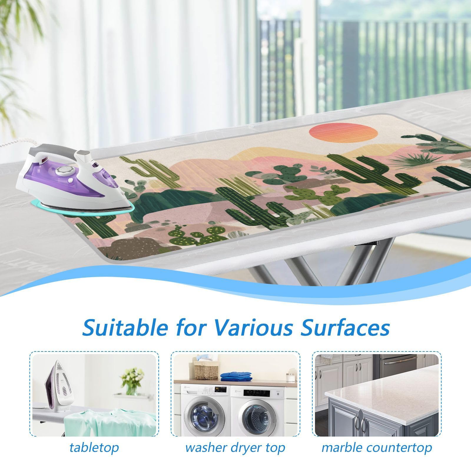 Ironing Mat Portable Ironing Pad Ironing Blanket for Table Top Heat Resistance Double