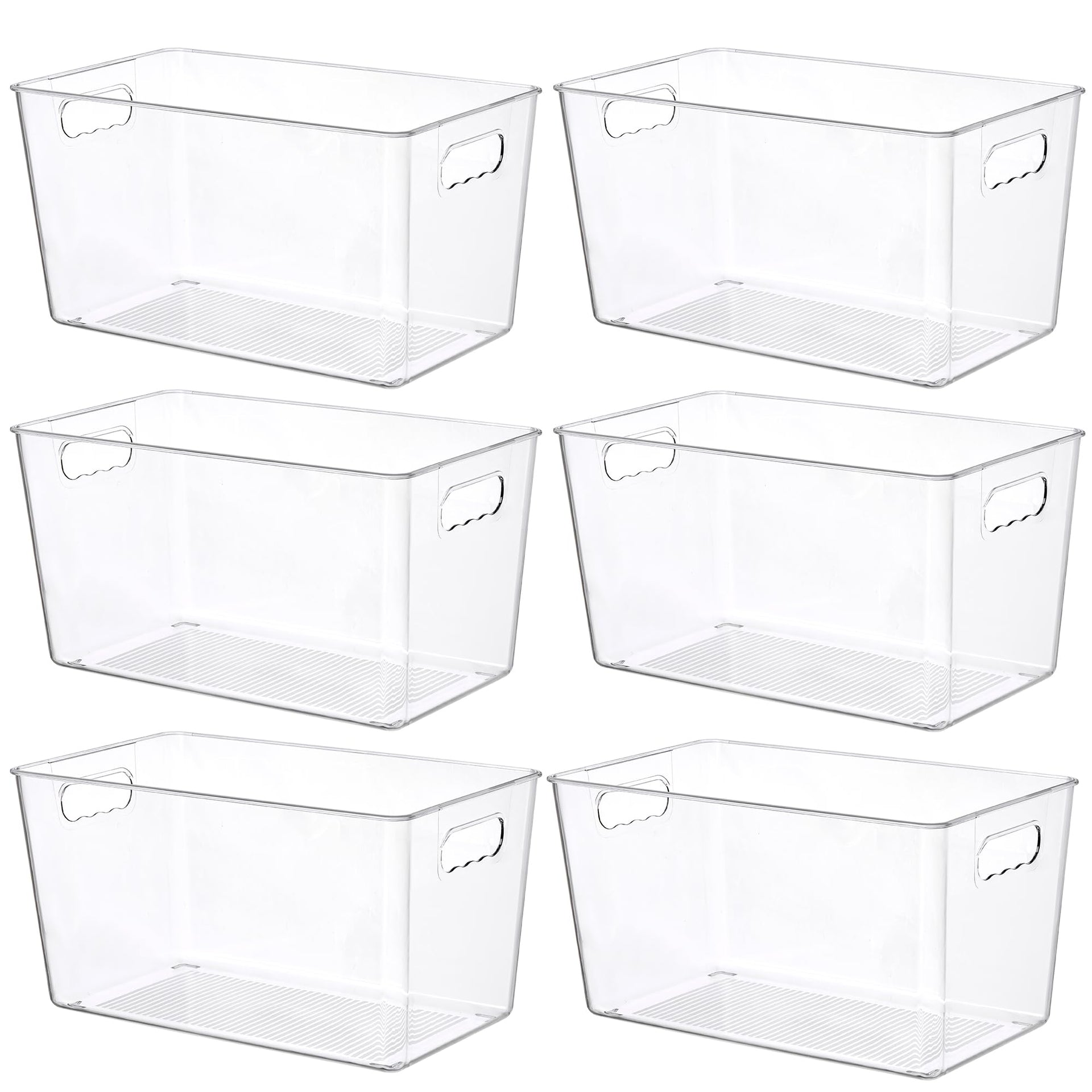 6 Pack Clear Storage Bins (6 Count)