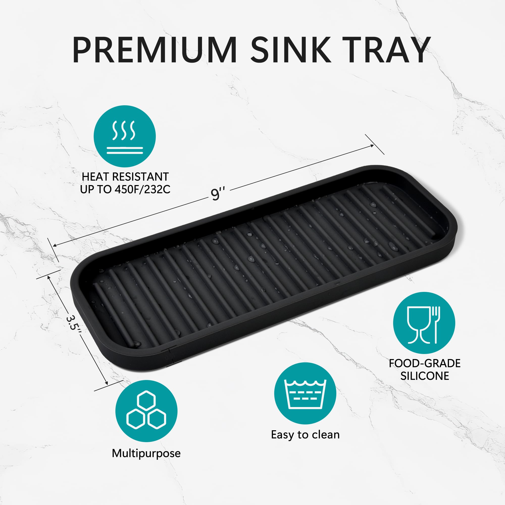 Silicone Sponge Holder for Kitchen Sink (2 Count)