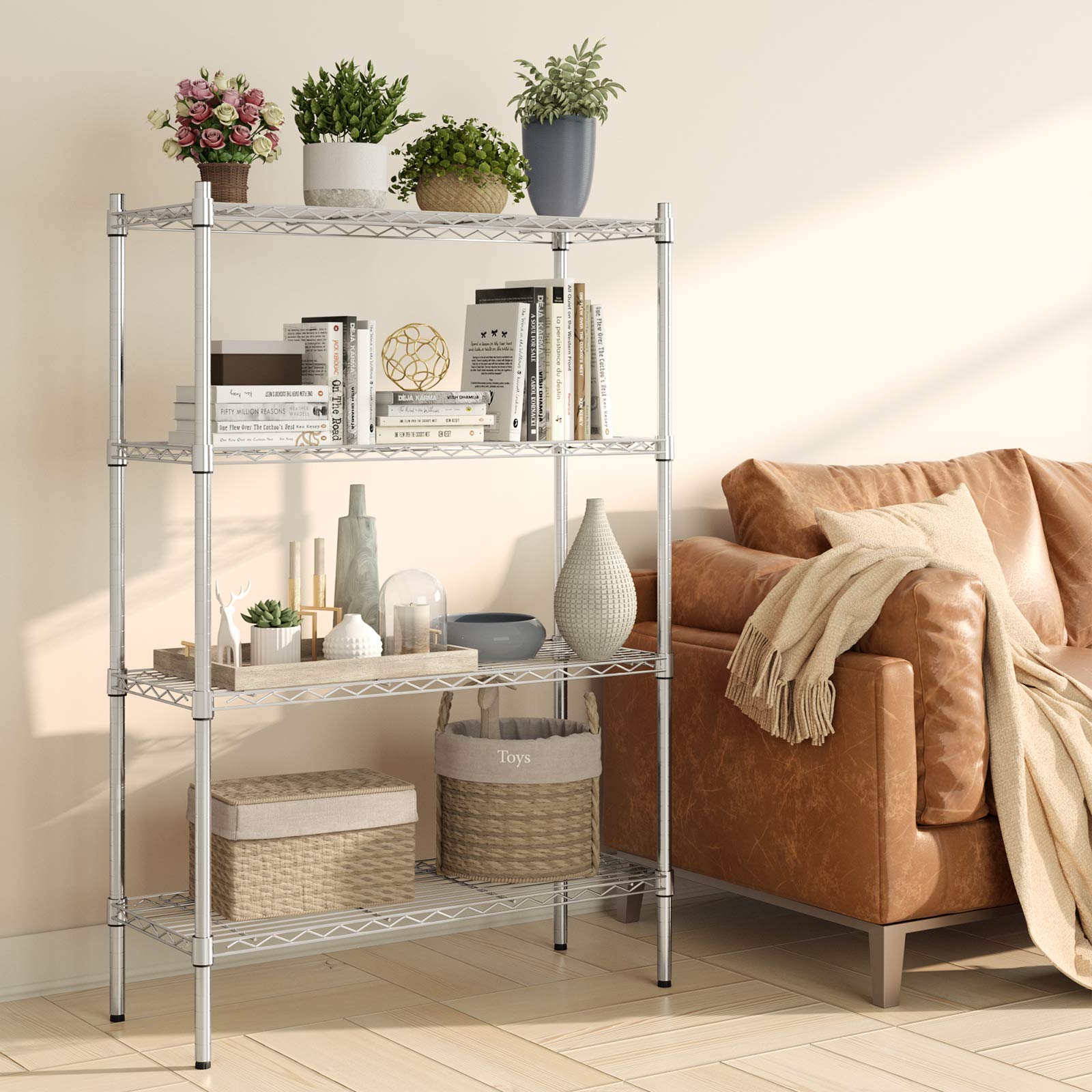 4 Tier Heavy Duty Wire Shelving
