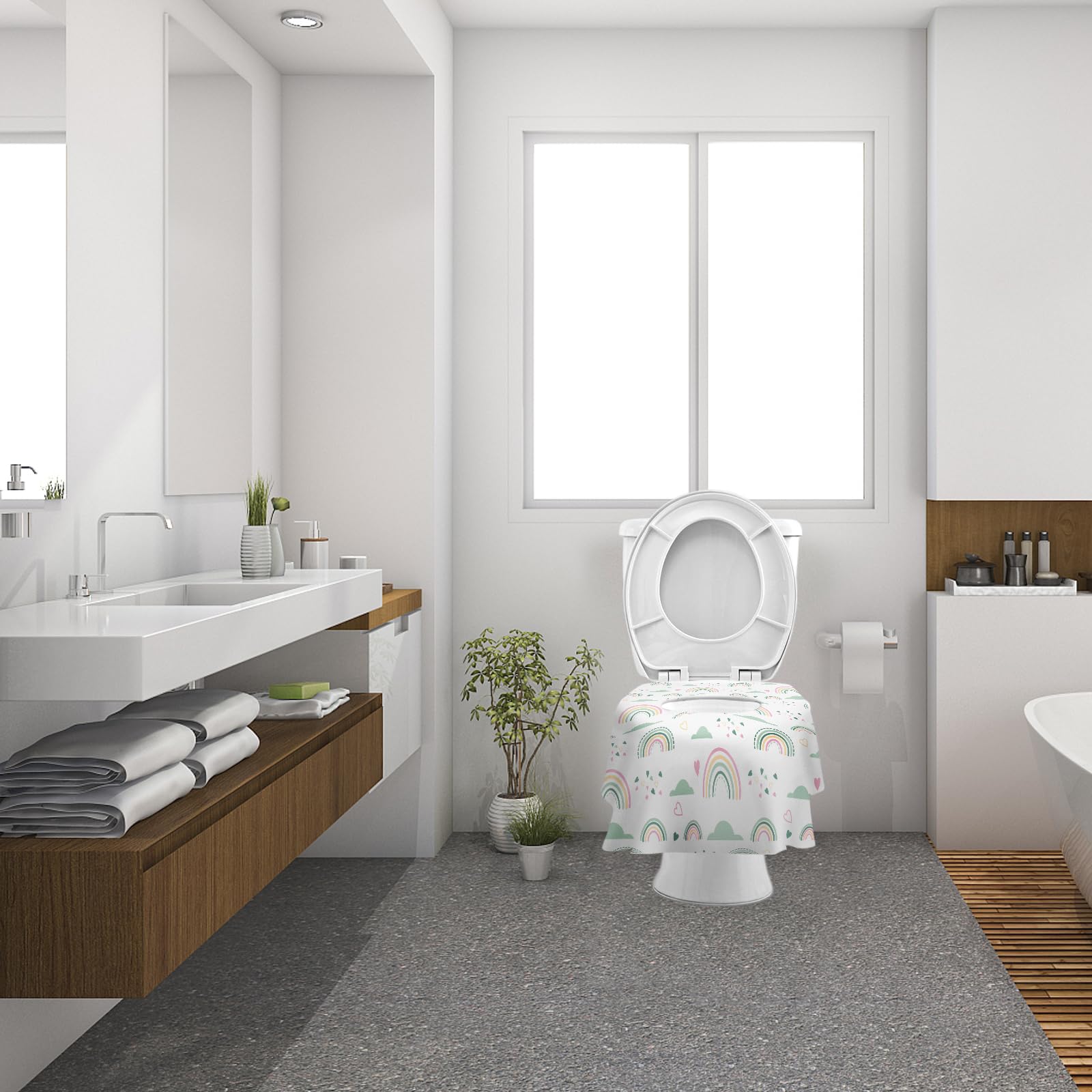 20 Pcs Toilet Seat Covers Disposable for Toddlers & Adults