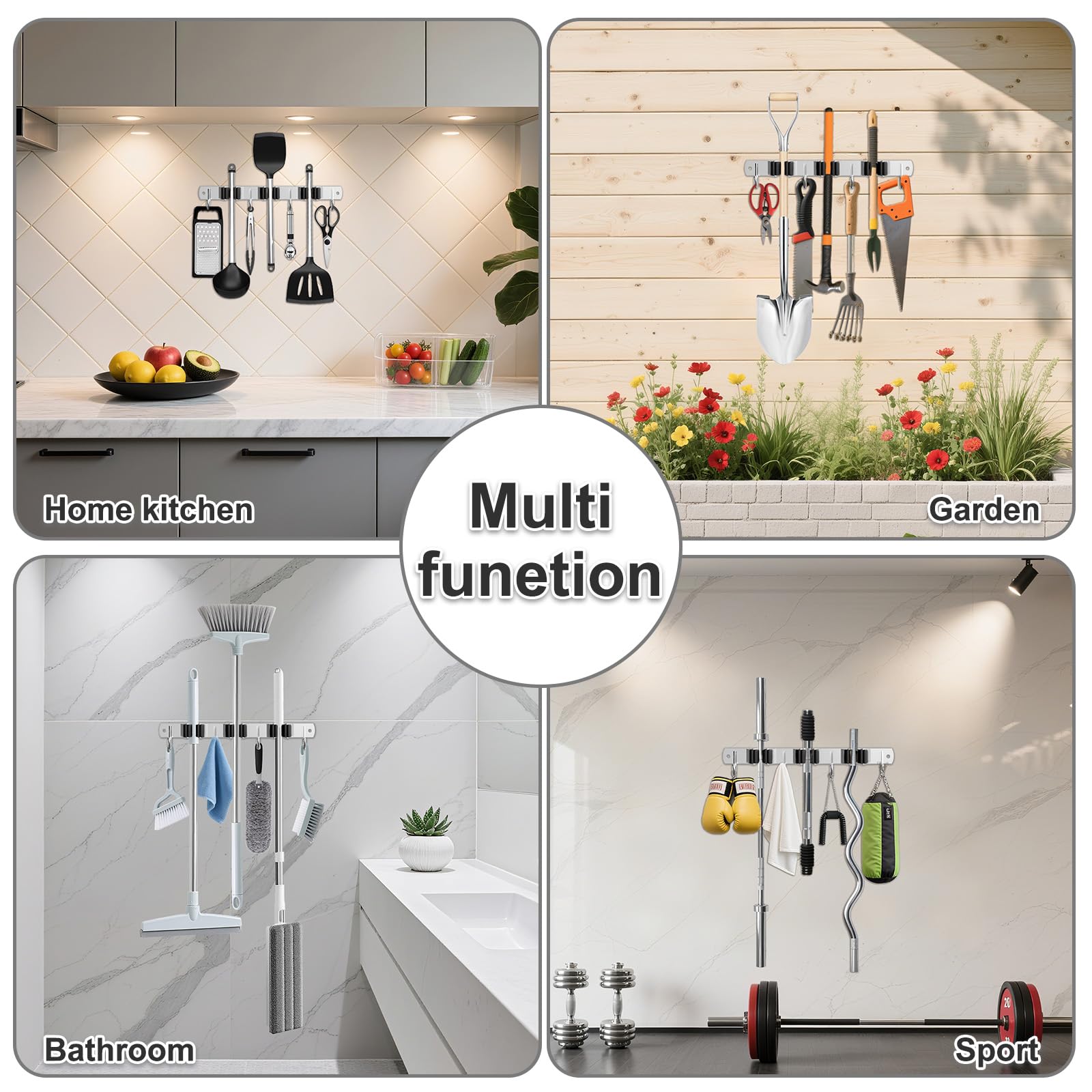 Broom Holder Wall Mount