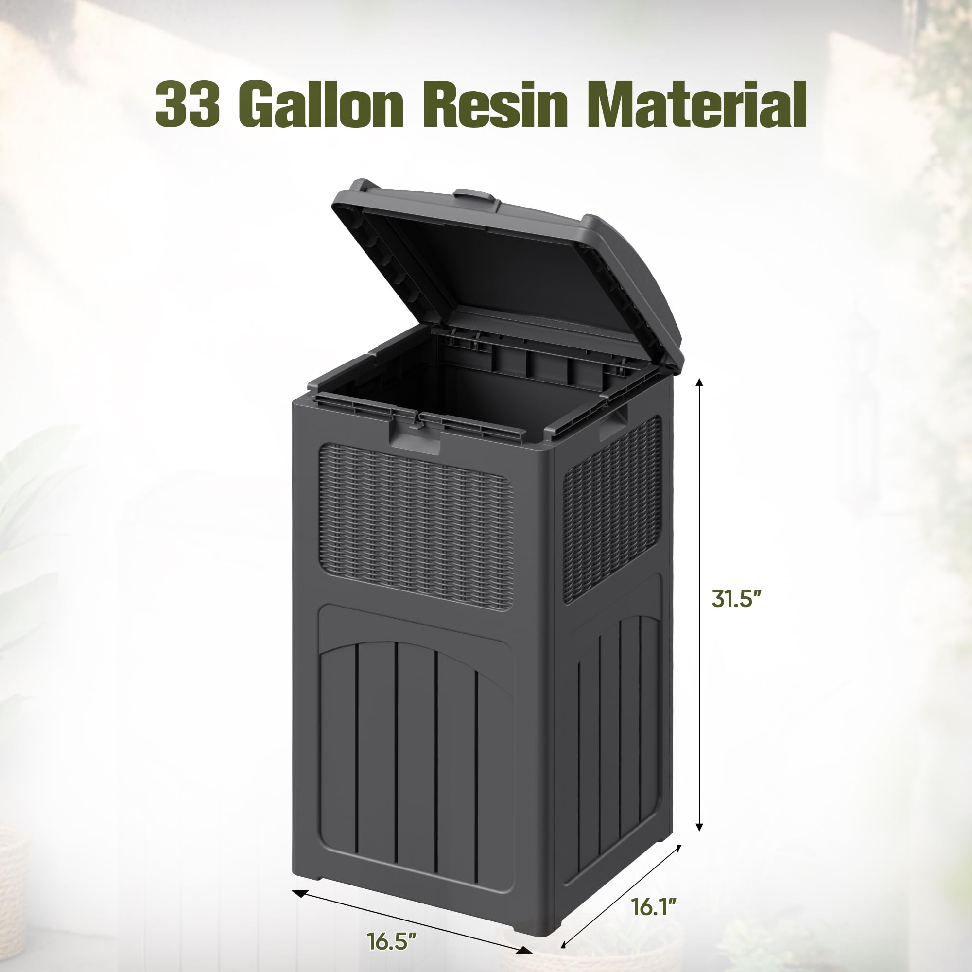 33 Gallon Outdoor Trash Can