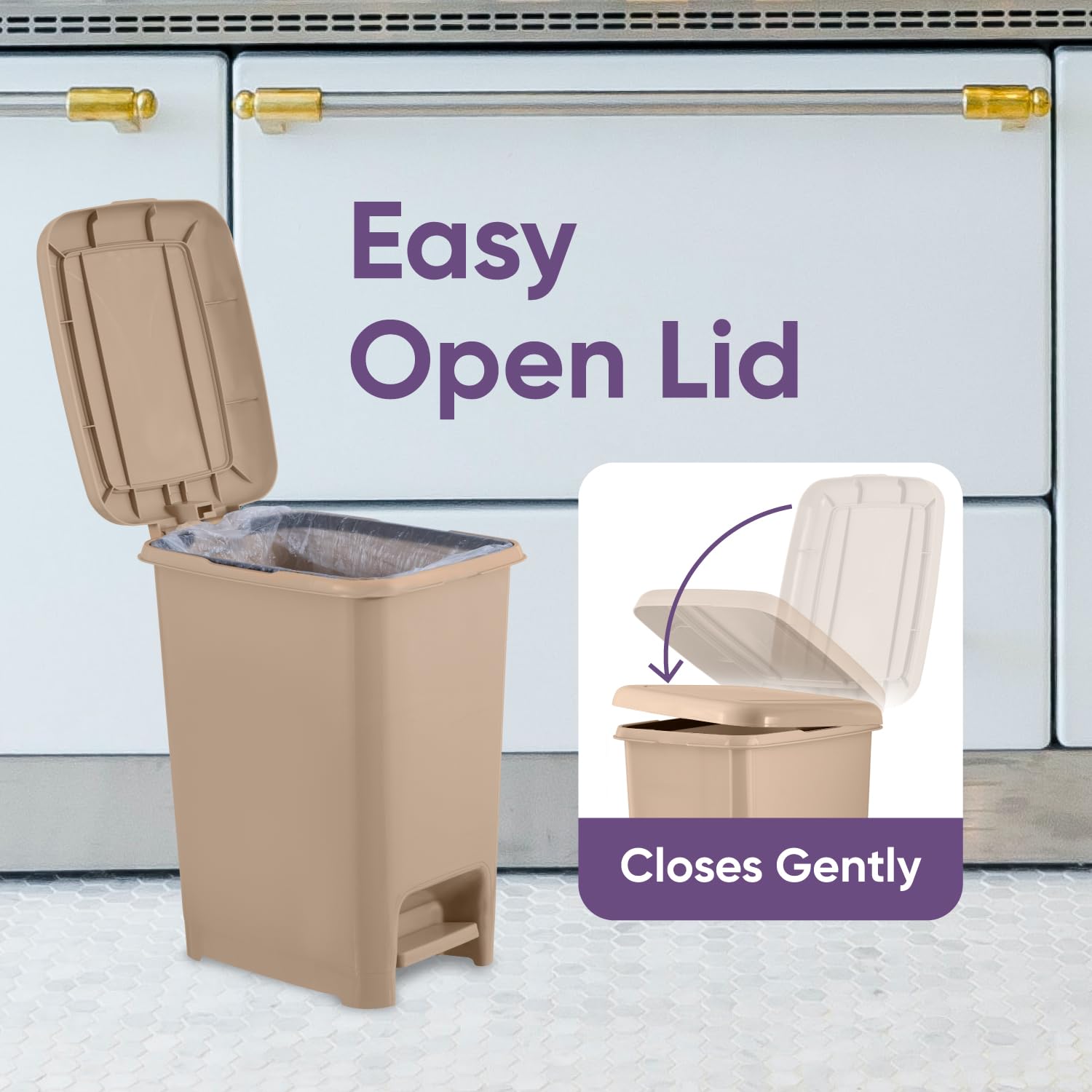 Slim Step On Trash Can (2 Count)
