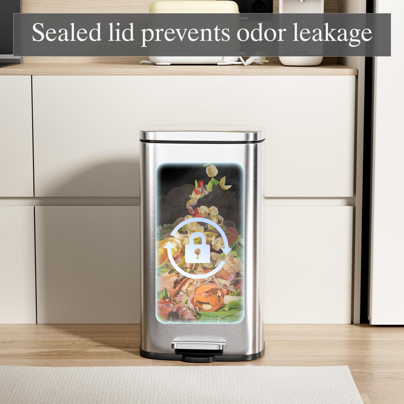 8 Gallon 30L Step Kitchen Trash Can