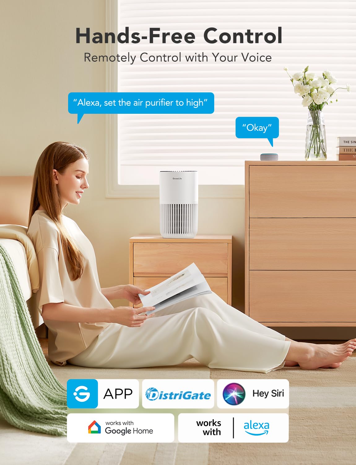 Smart Mini Air Purifier for Bedroom