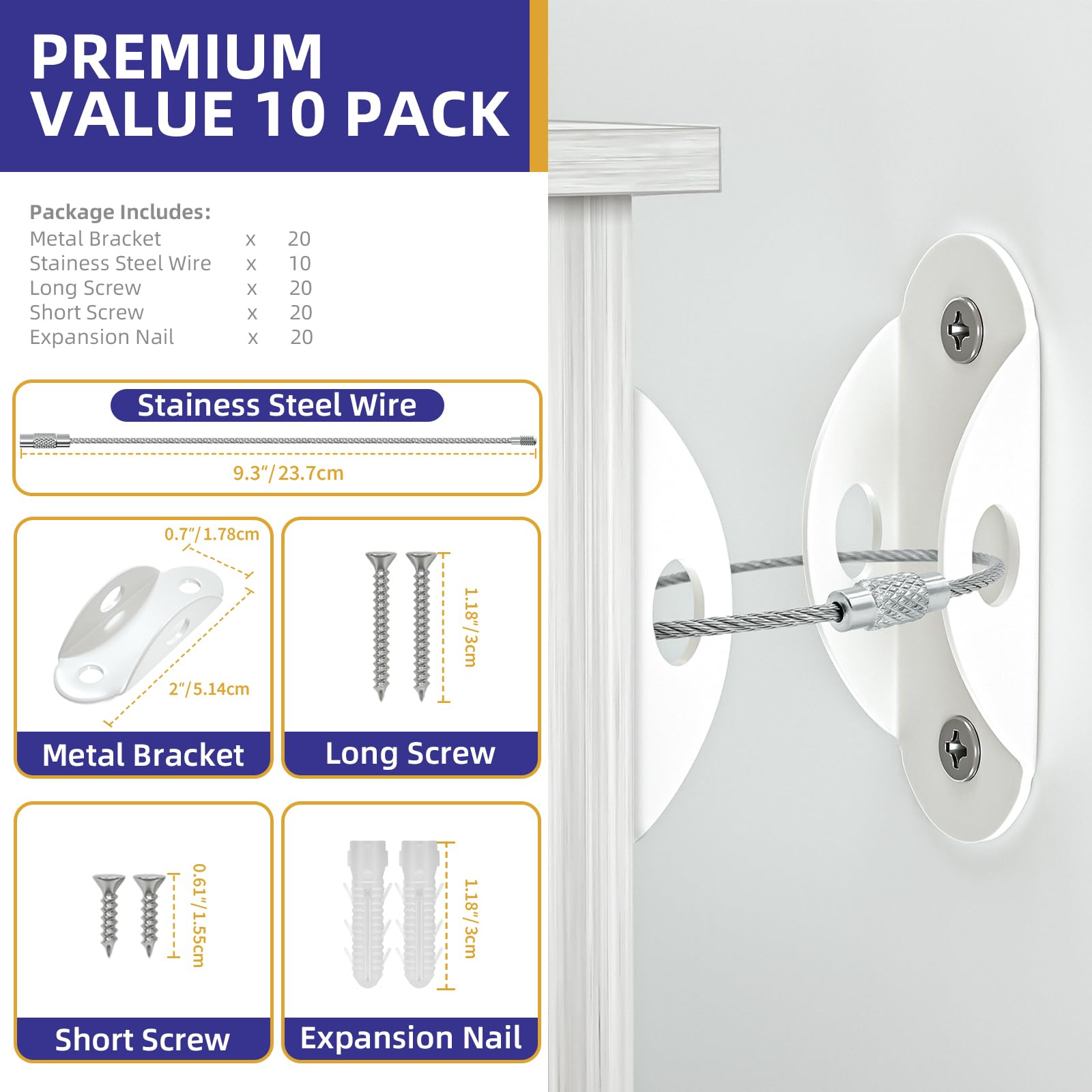 Furniture Anchors (10 Count)