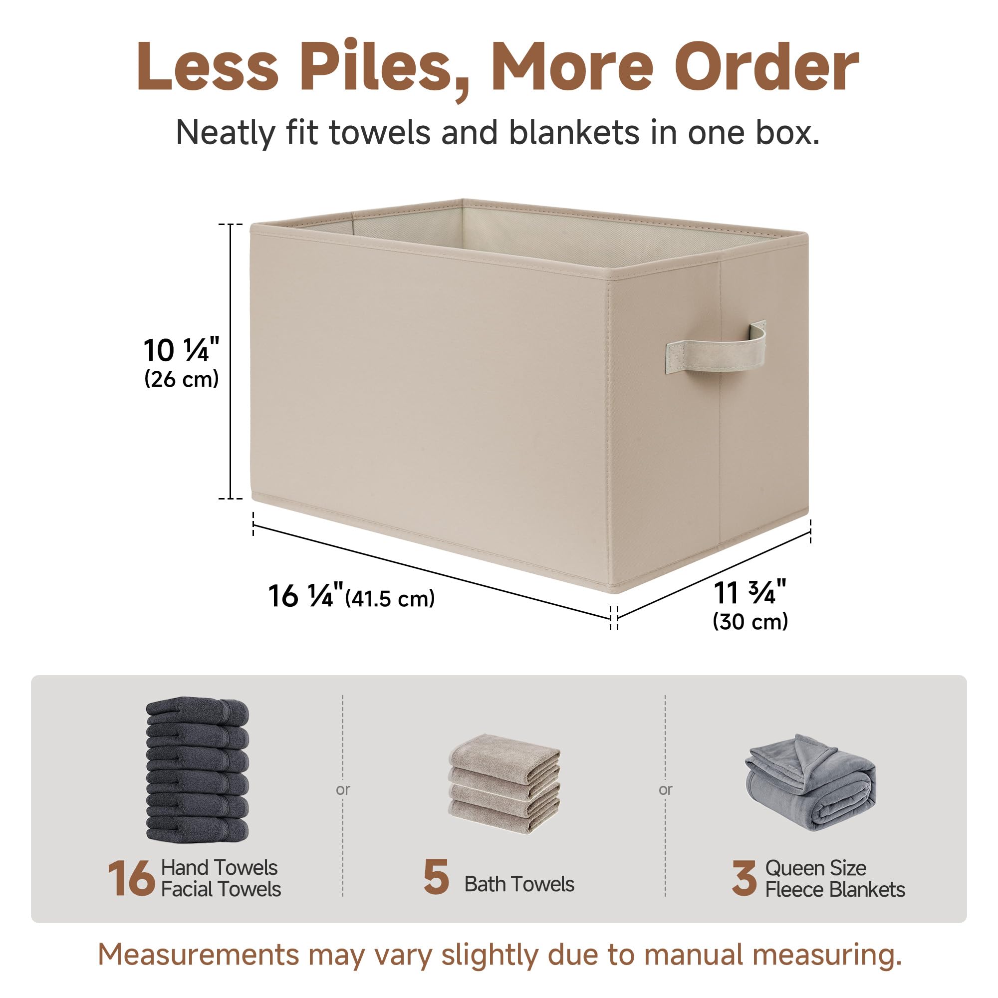 Storage Baskets for Shelves (3 Count)