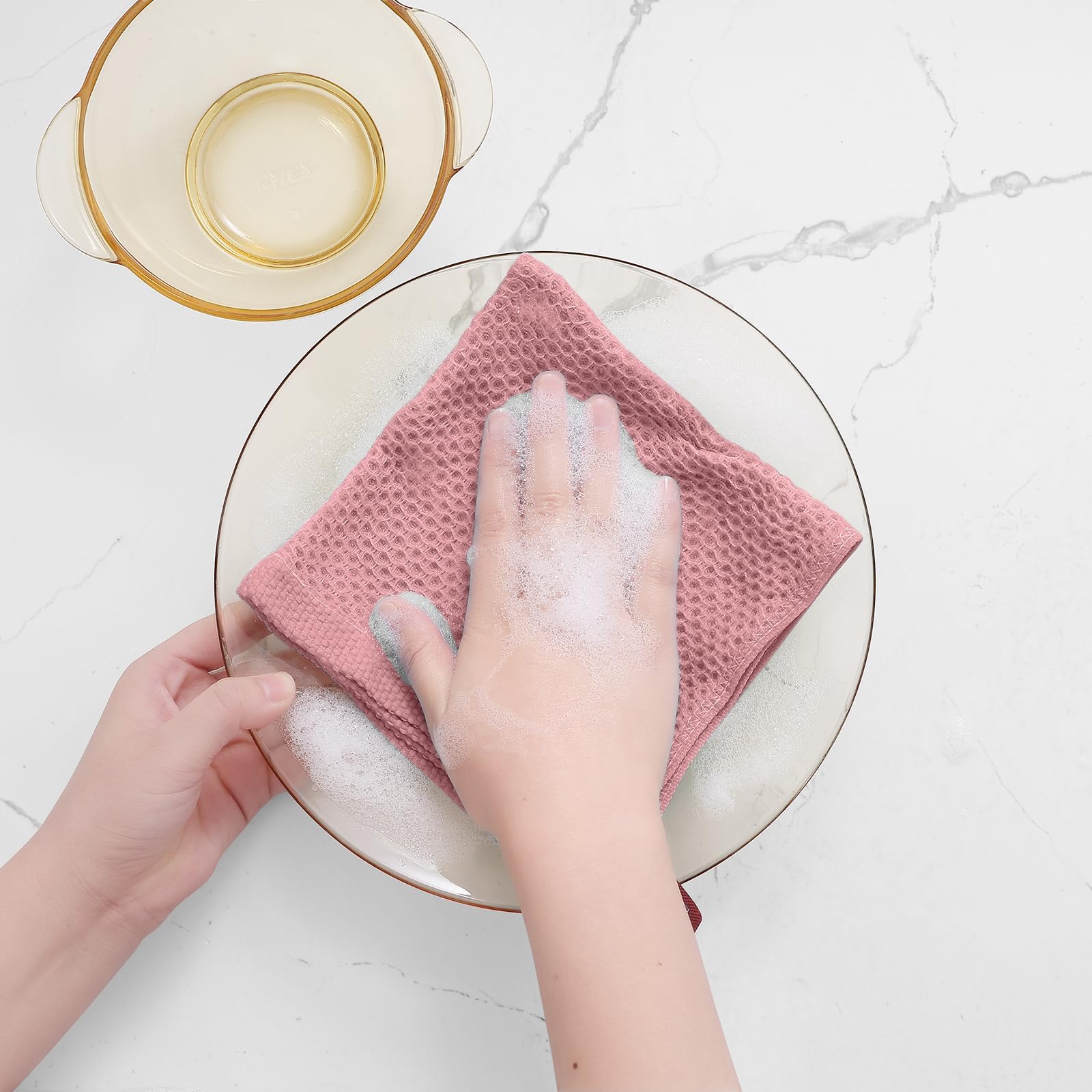100% Cotton Waffle Weave Kitchen Dish Cloths 18 (18 Count)