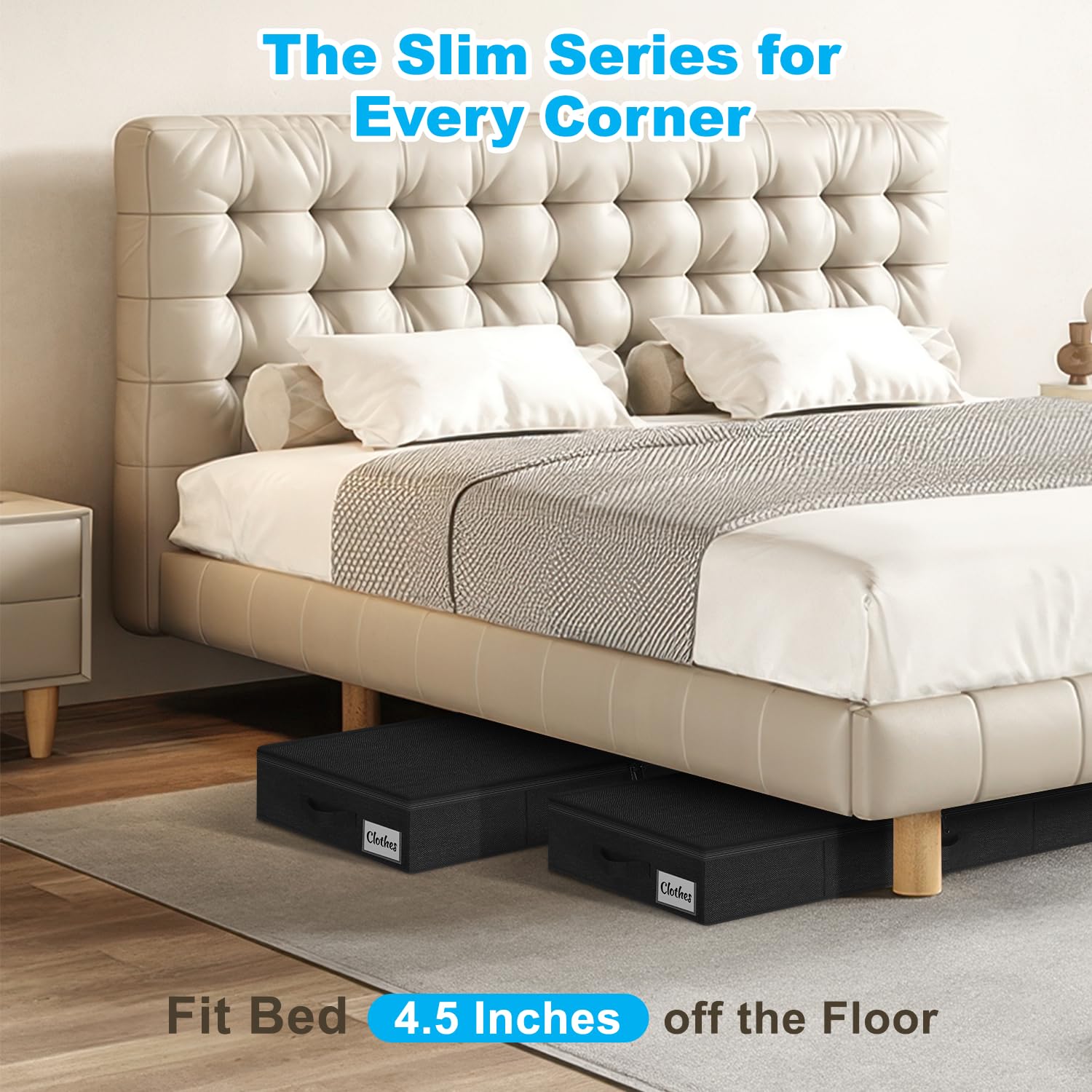 Under Bed Storage Container Bin 4 Pack (4 Count)