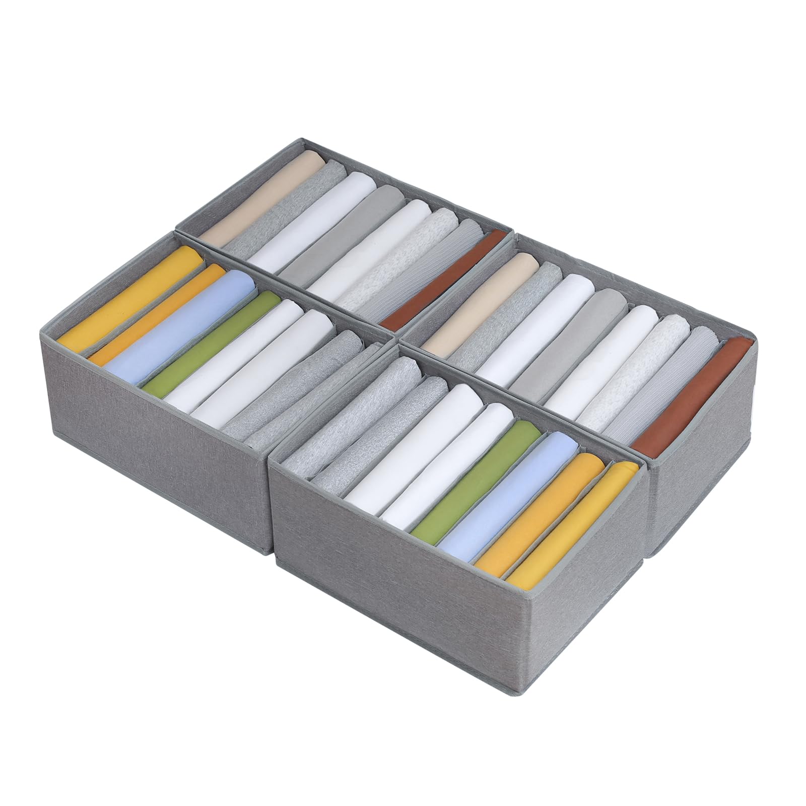 4 Pack Drawer Organizers for Clothing (4 Count)