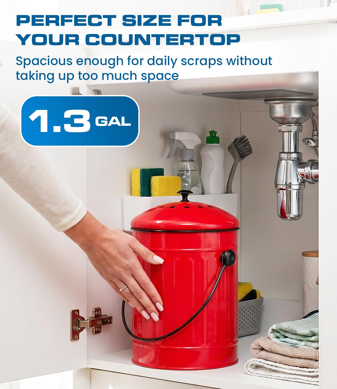 Countertop Compost Bin Kitchen with Lid