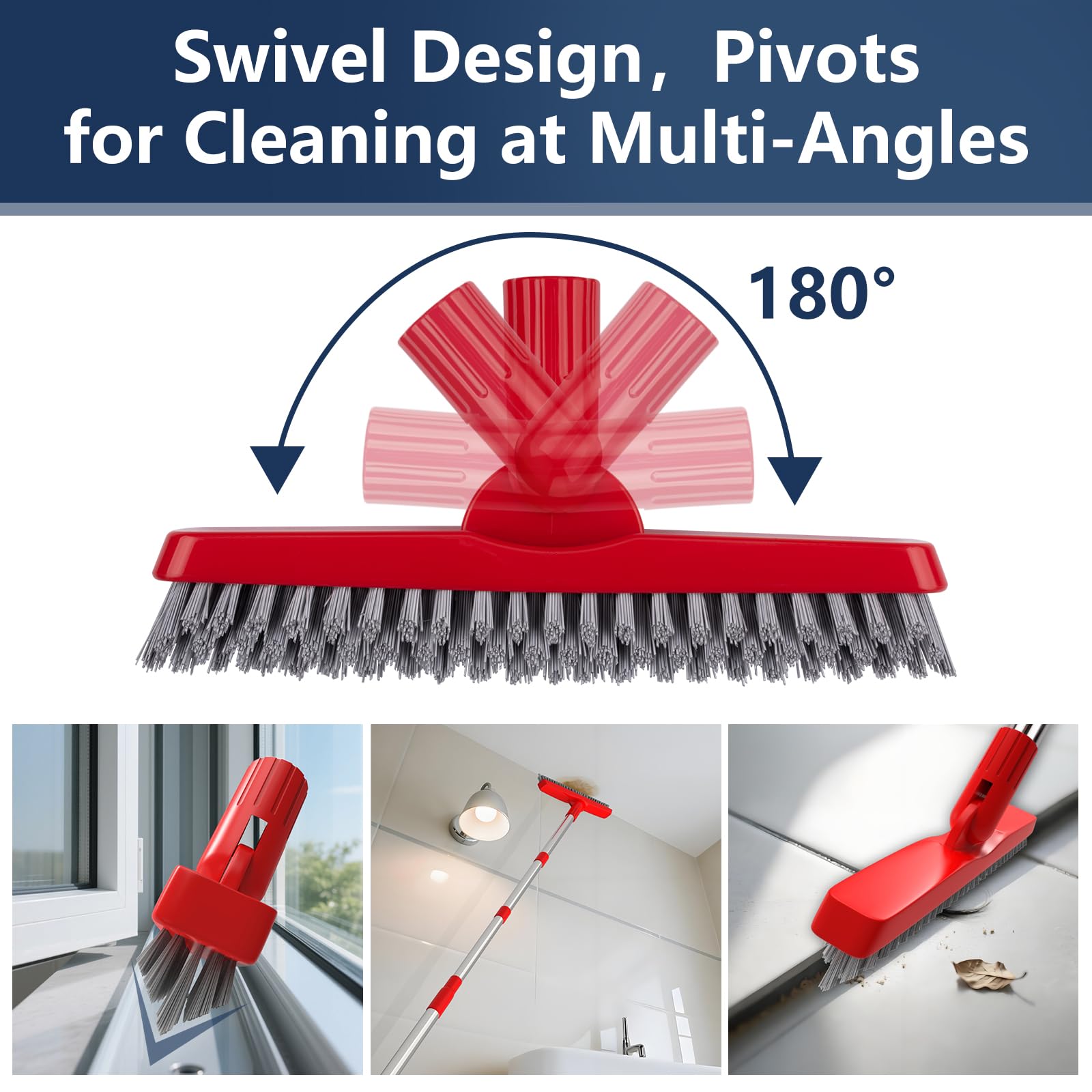 2 Pack Grout Brush with Long Handle (2 Count)