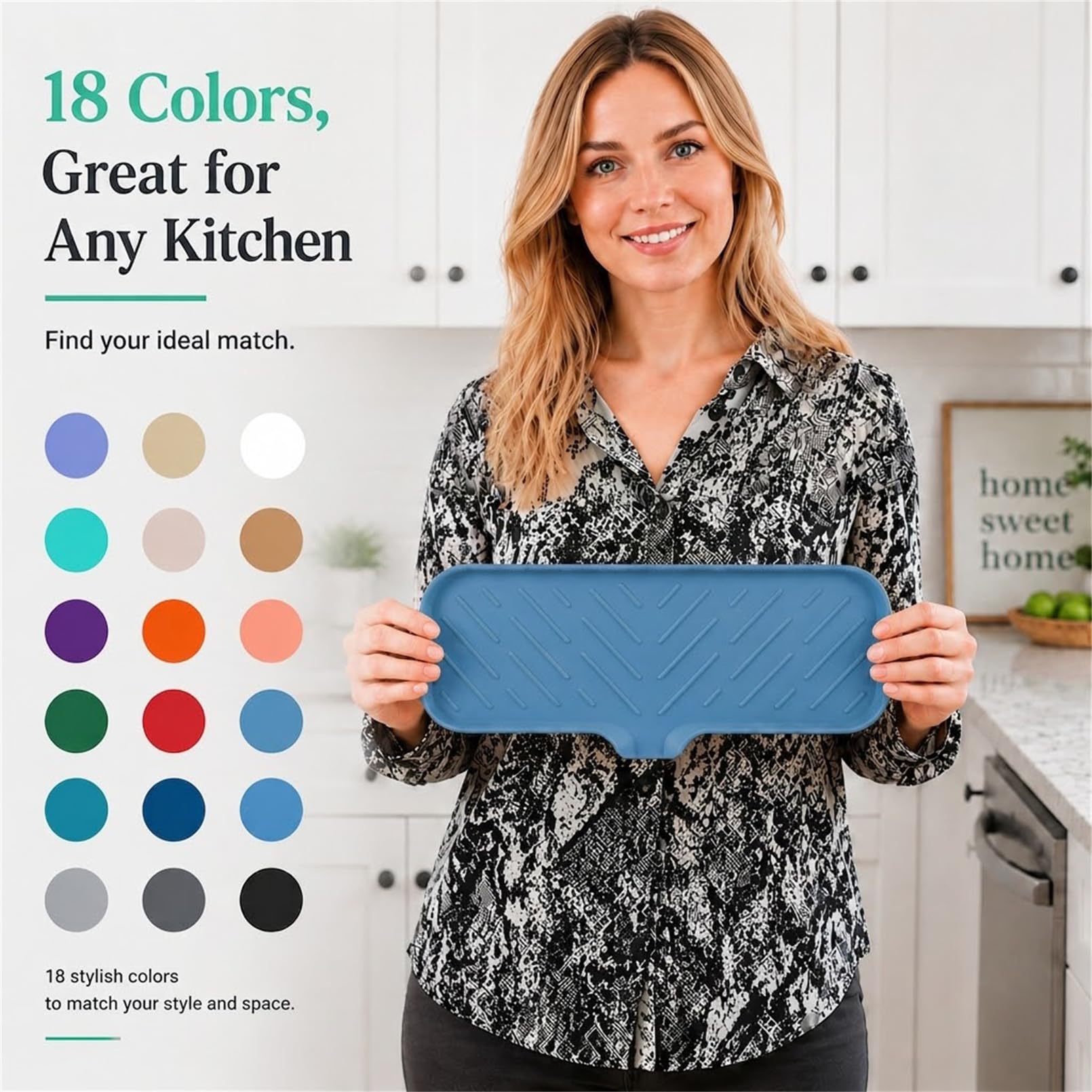 Silicone Soap Dish with Drain Spout