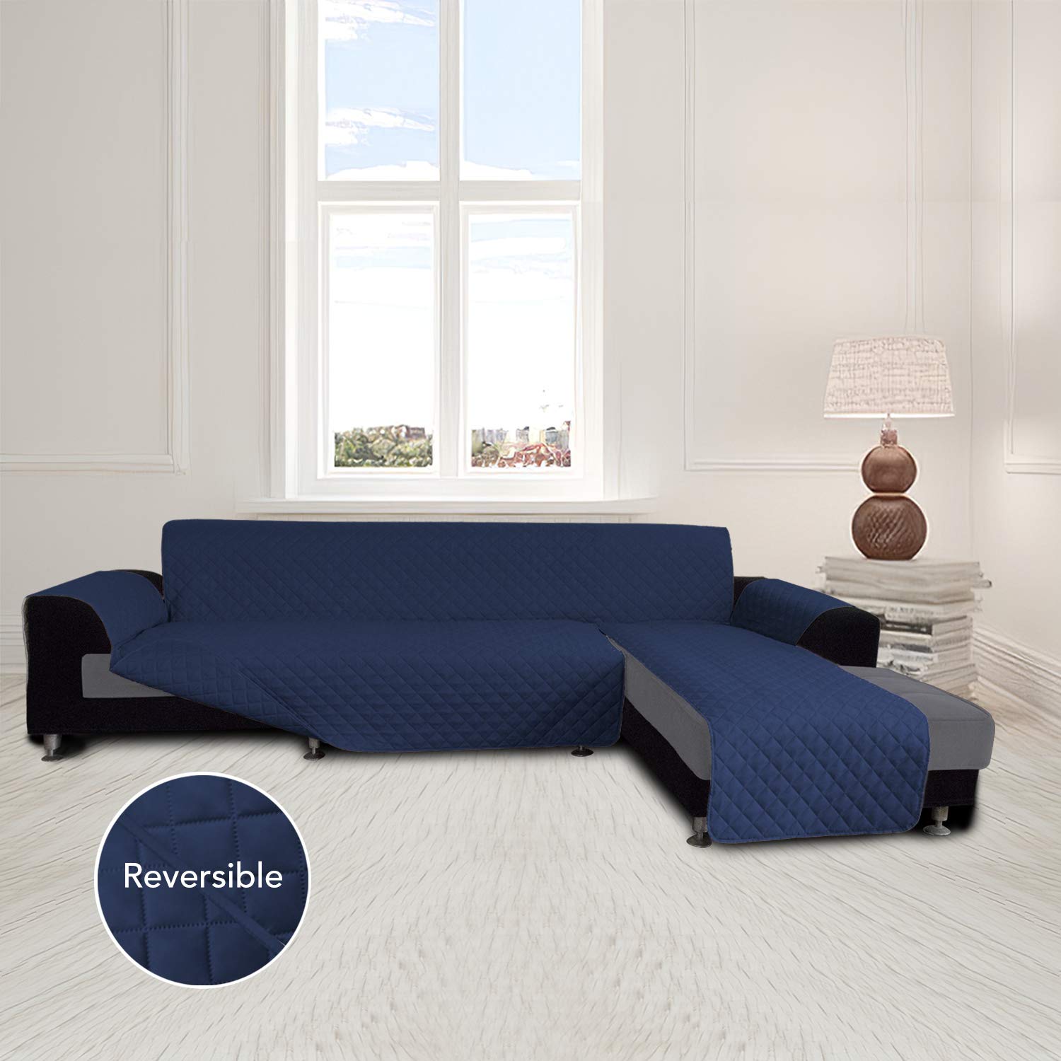 Reversible L Shape Sectional Couch Cover