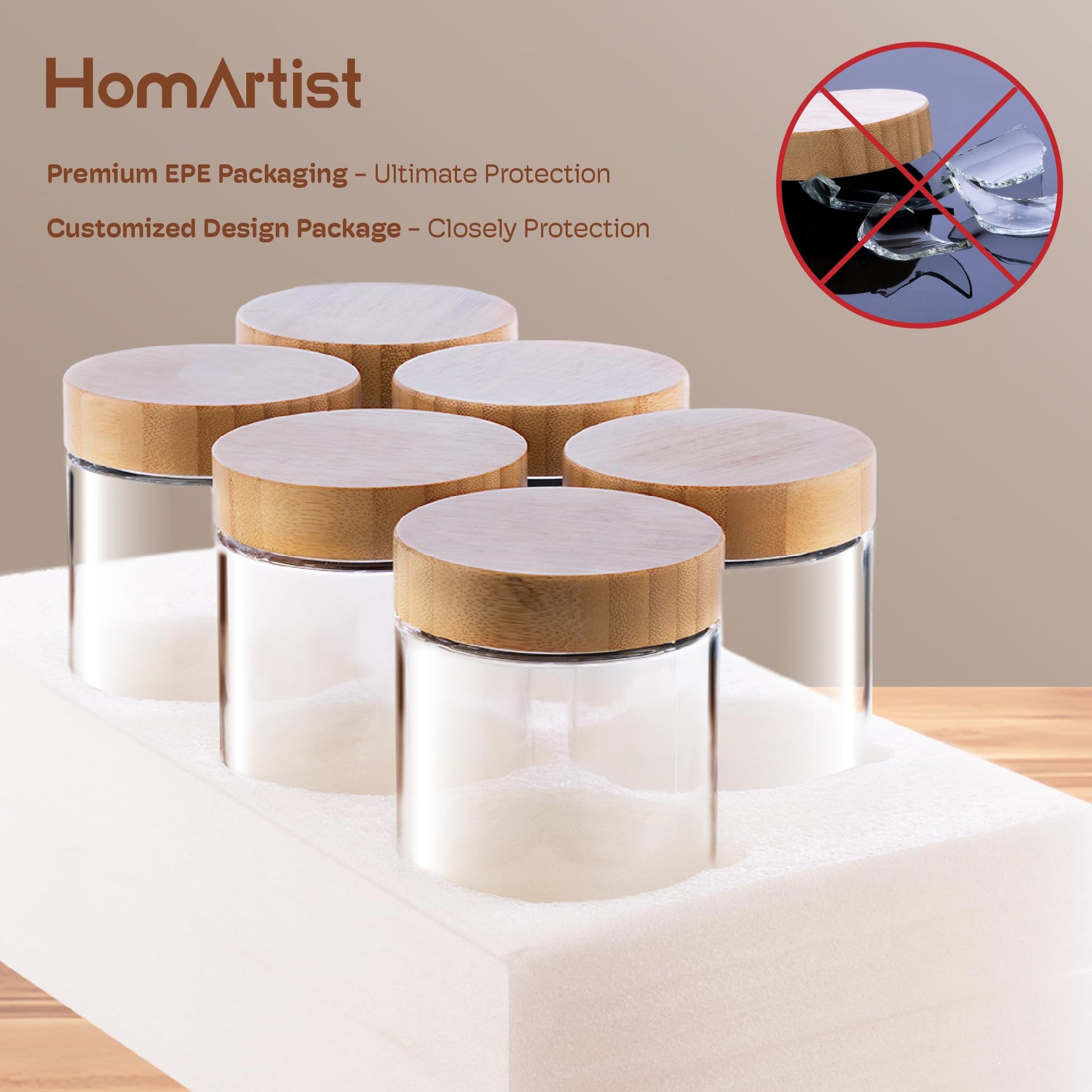 24 oz Glass Overnight Oats Containers (4 Count)