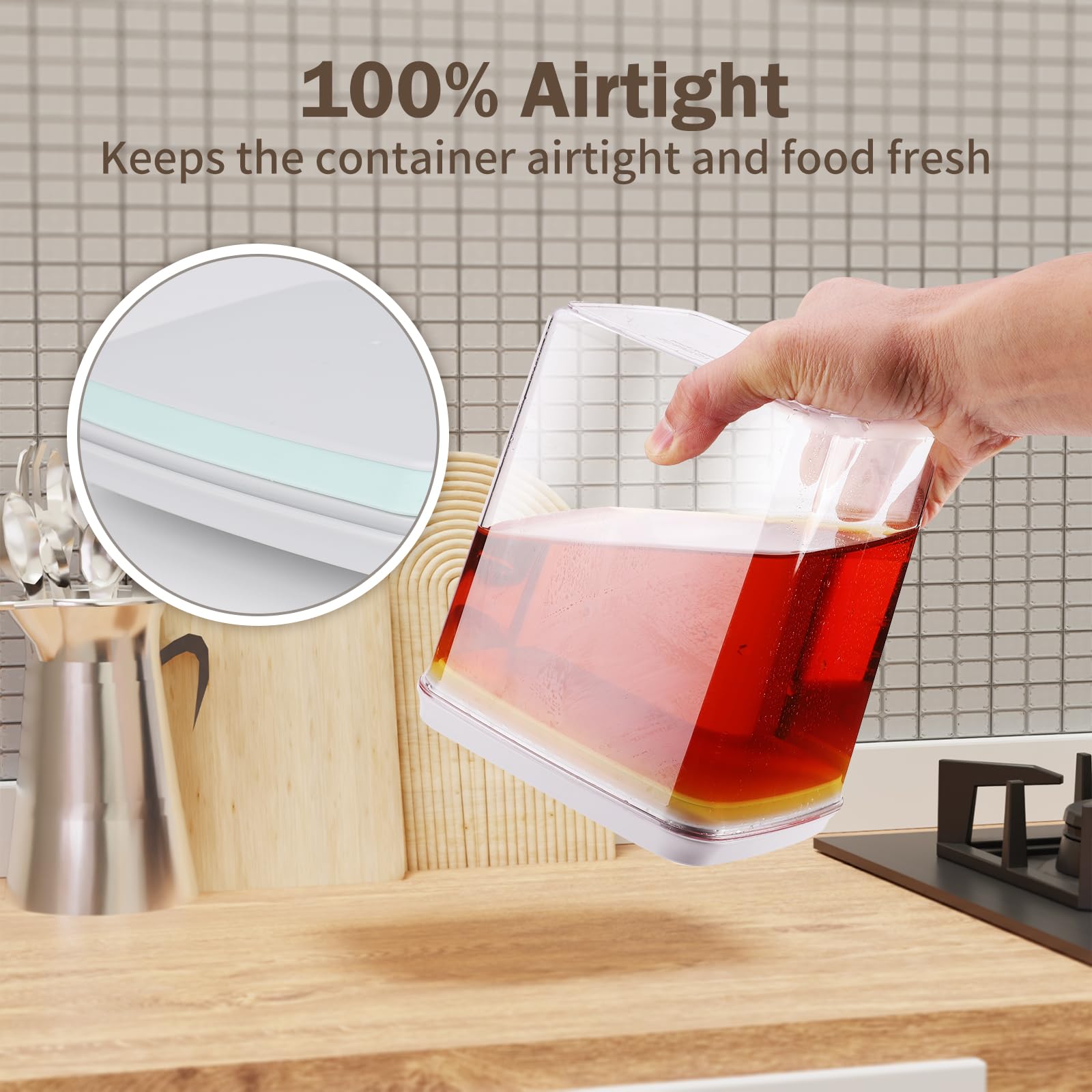 Pop Food Storage Containers Set Airtight Food Storage Containers with Pop Lids